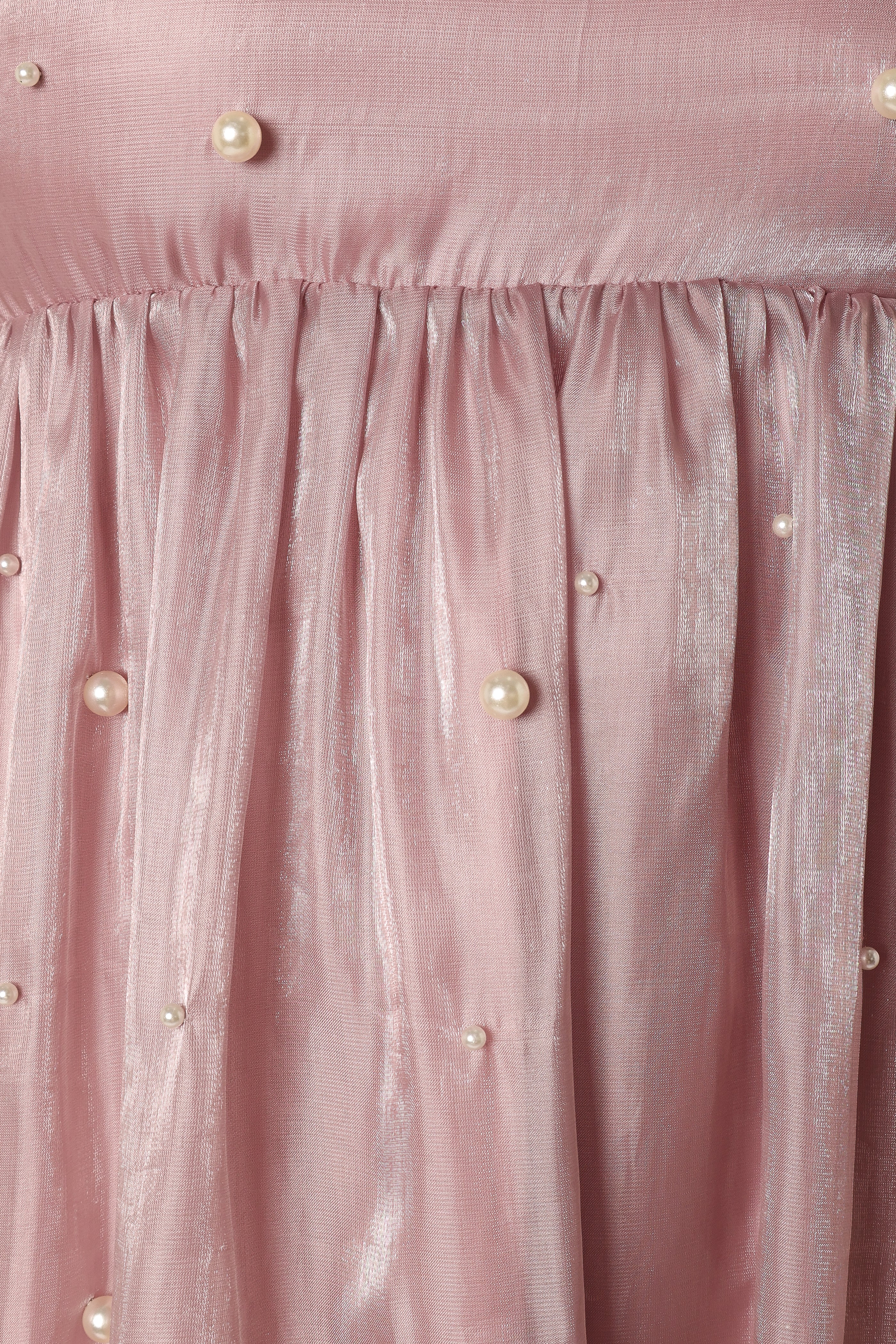 Silase Pearl Trim Mini Dress - Mauve