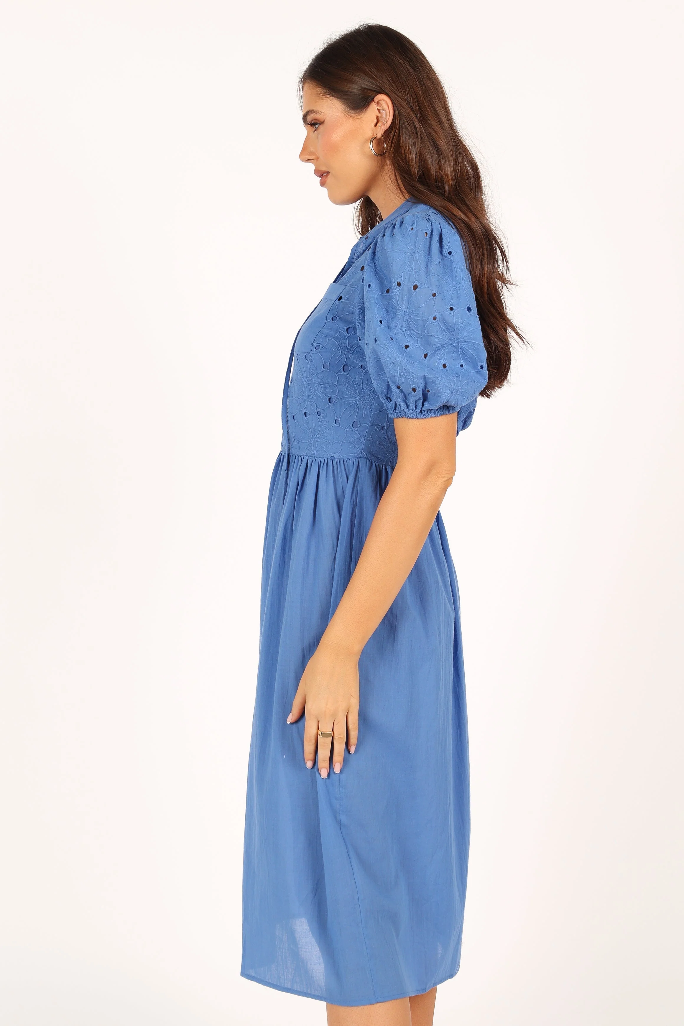 Rebekkah Midi Dress - Dusty Blue