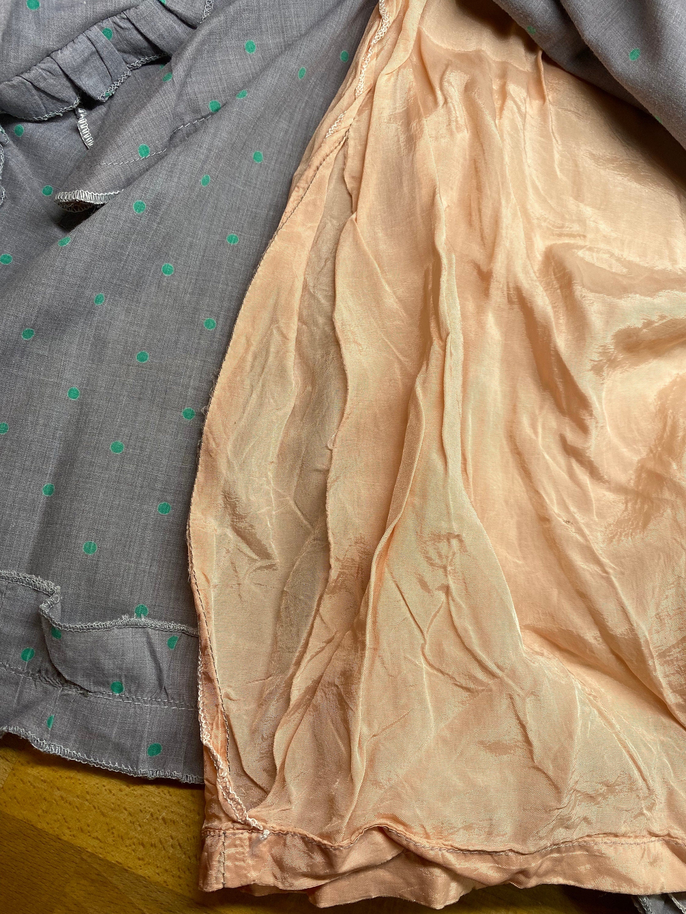 70s Polka Dot Mini Pocket Circle Skirt - XXS, 22.5