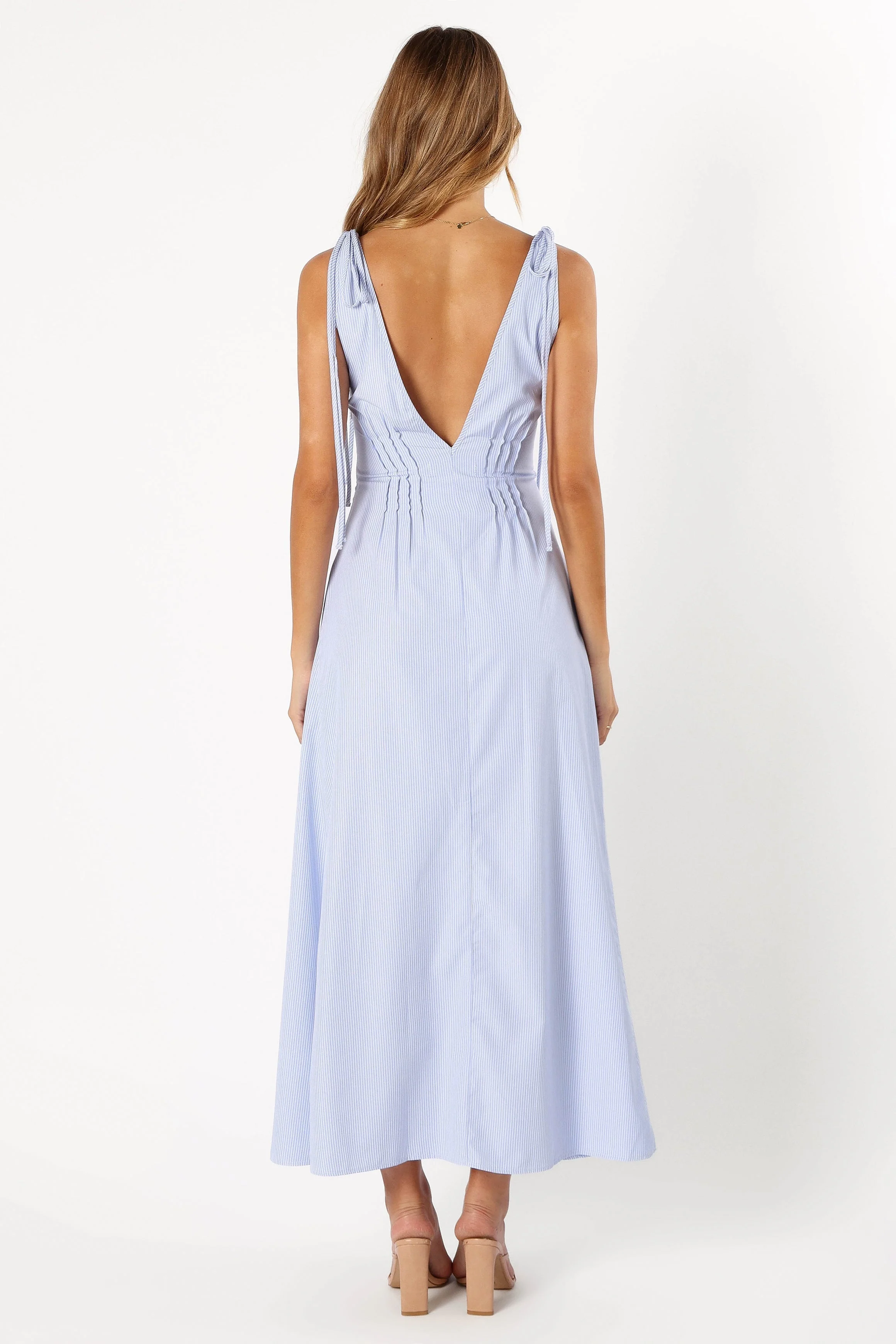 Jaynie Maxi Dress - Blue Stripe