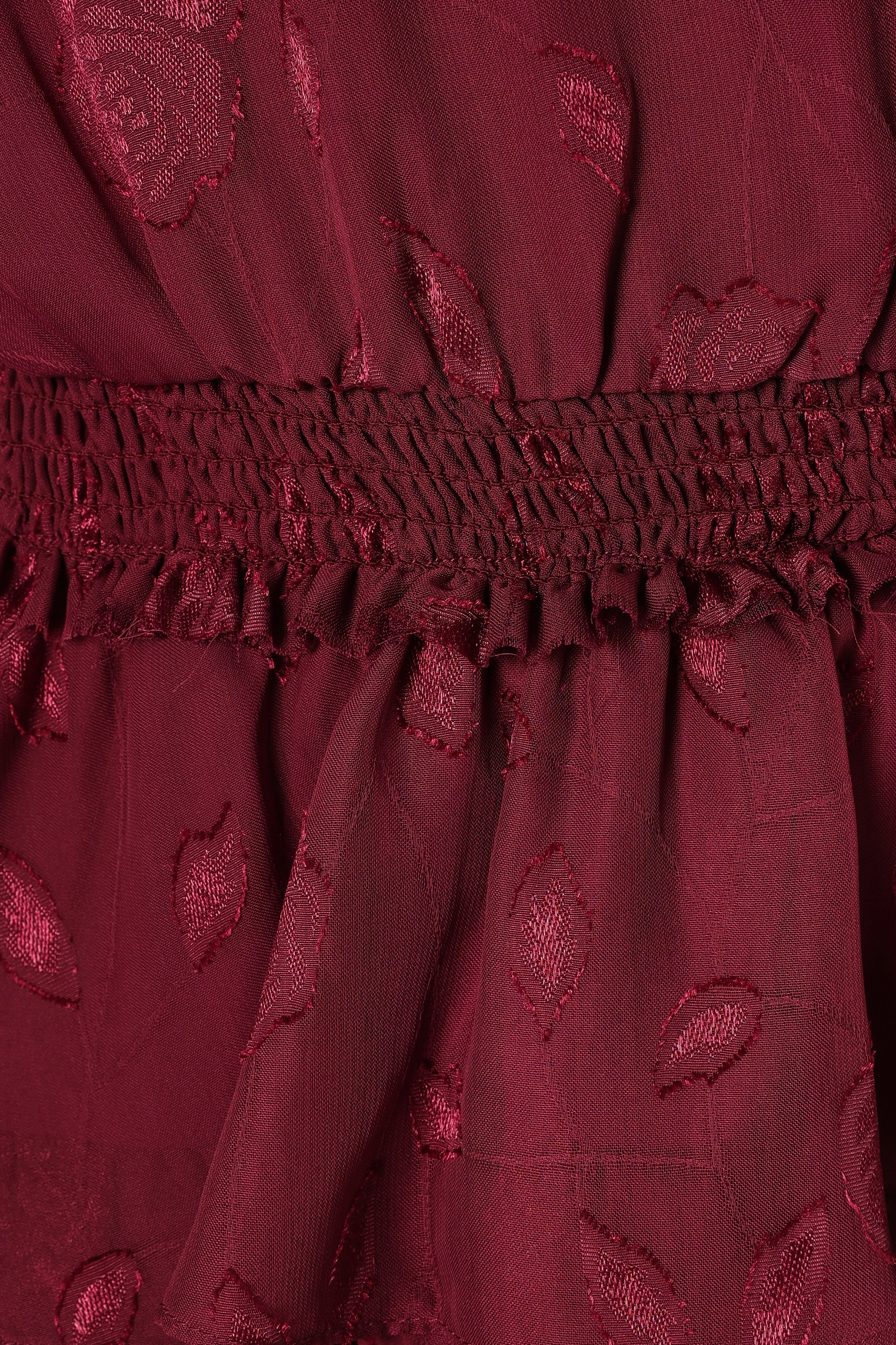 Sebastian Long Sleeve Mini Dress - Ruby