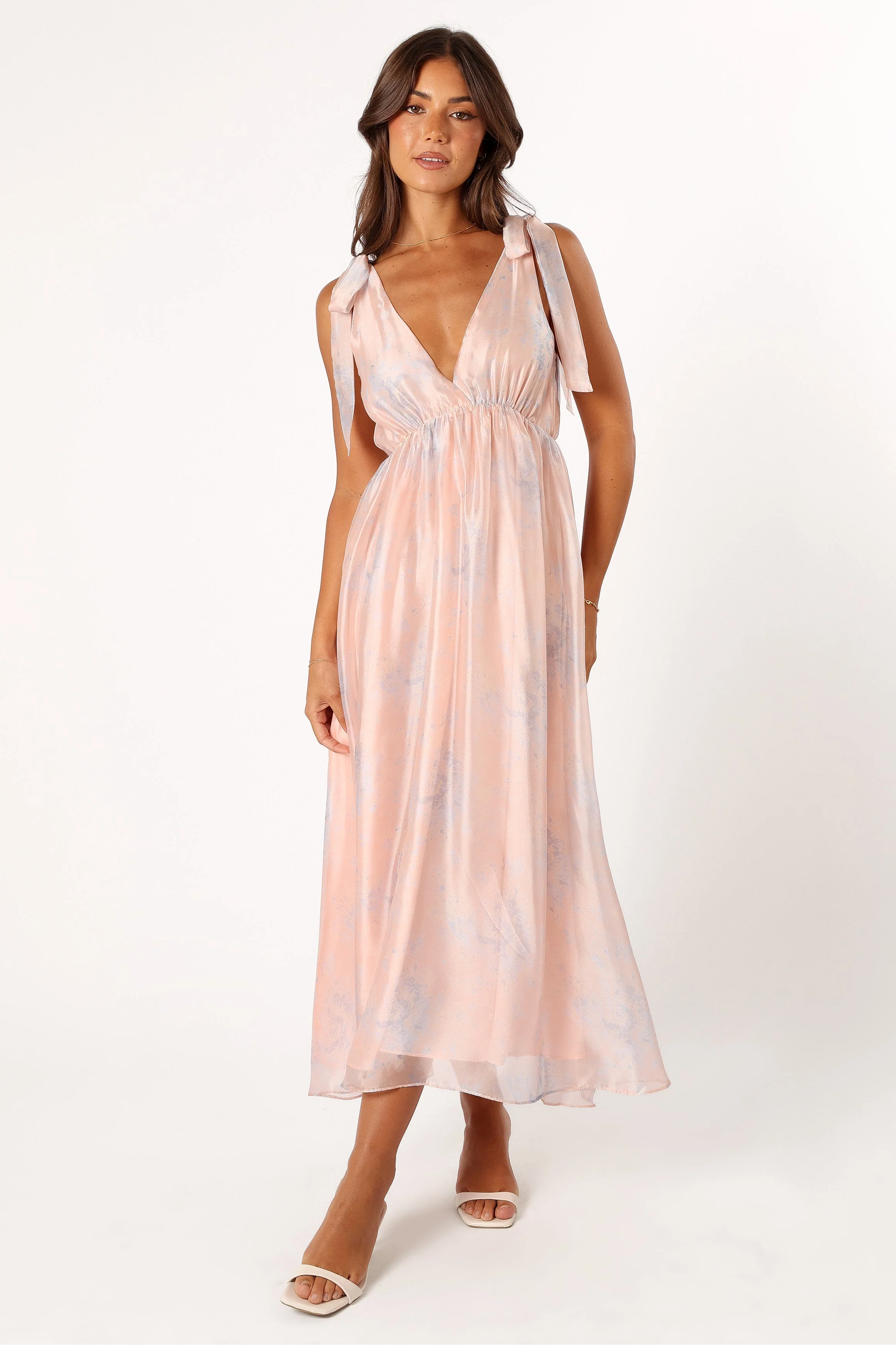 Perla Maxi Dress - Blush/Blue