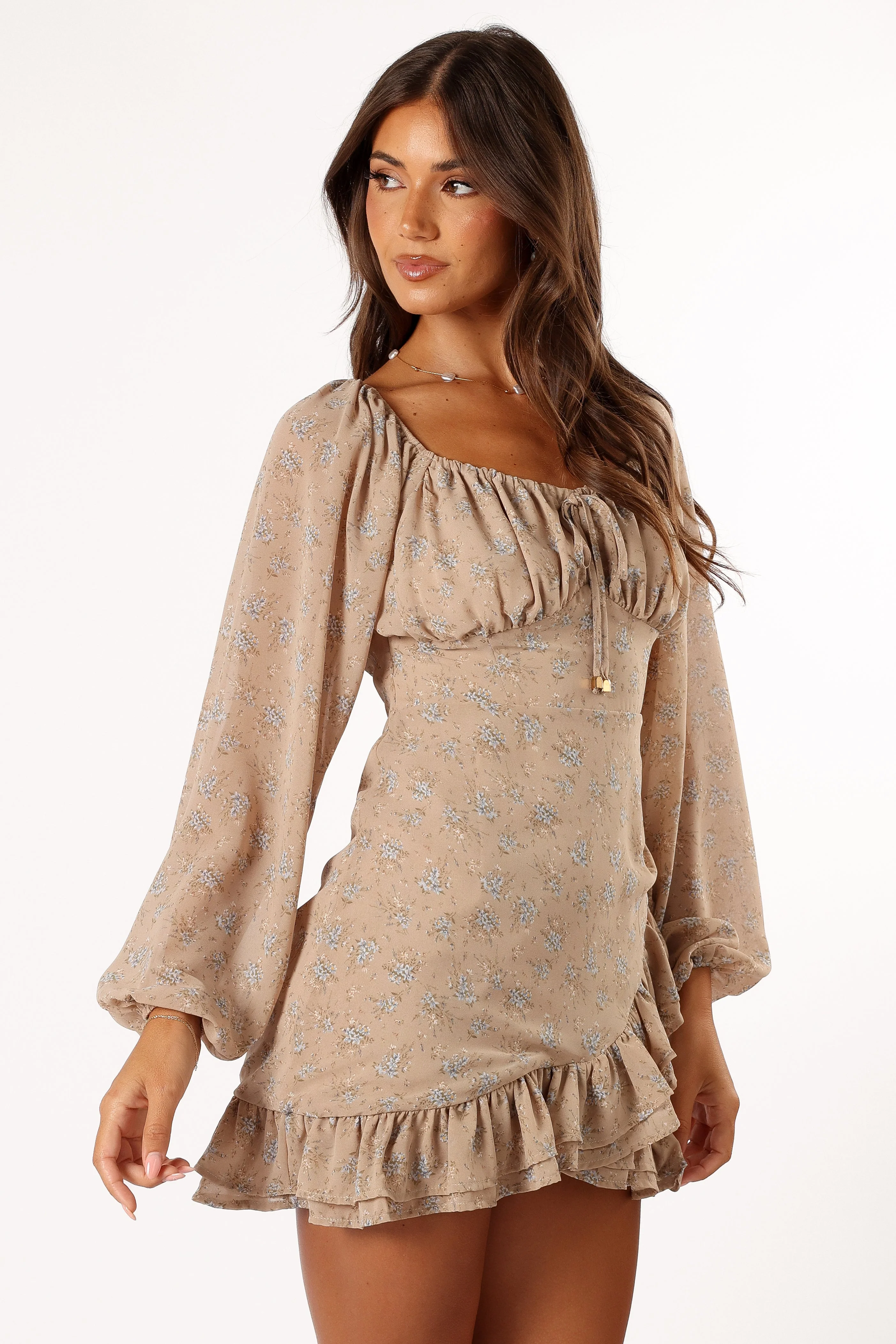 Ollive Long Sleeve Dress - Taupe