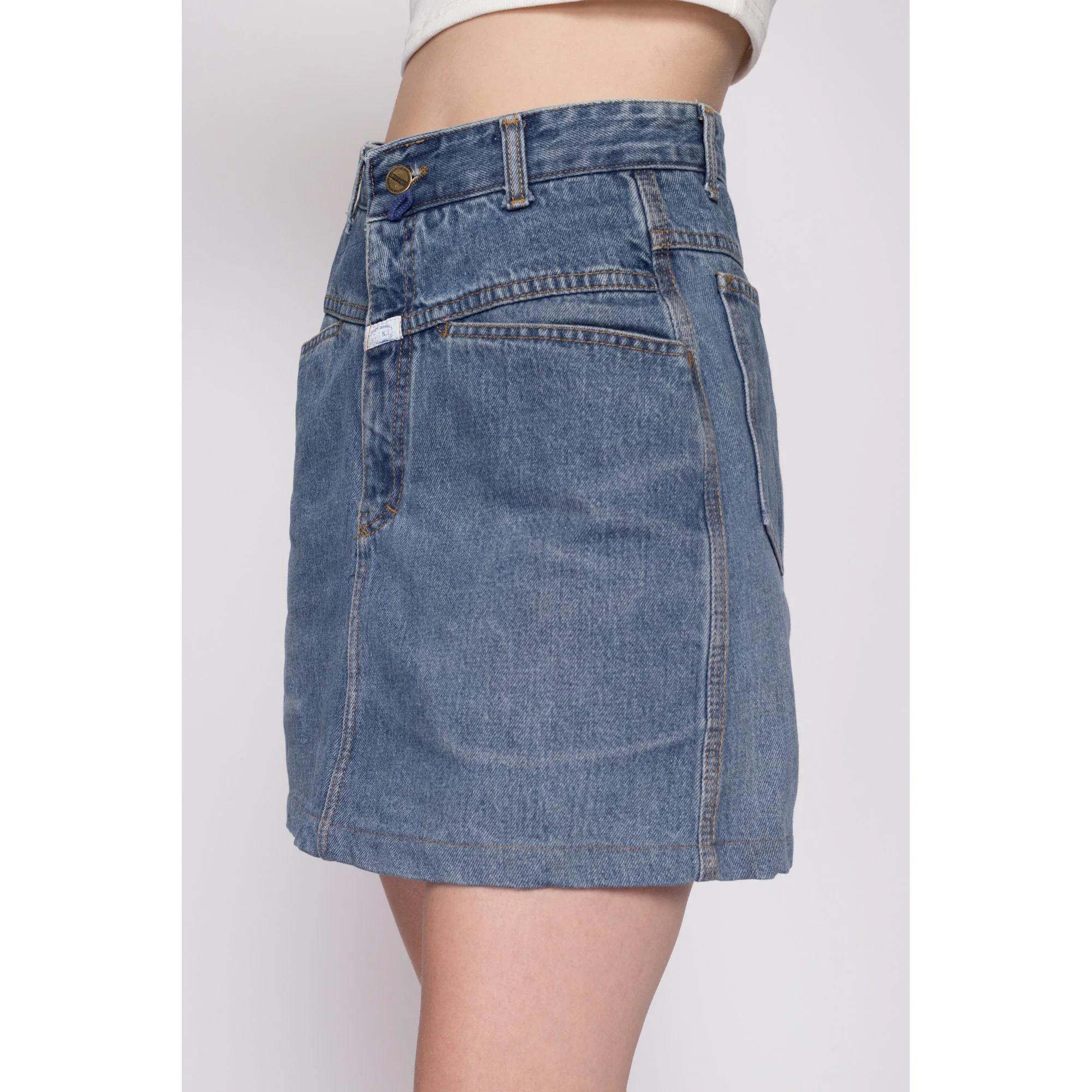 Small Vintage 90s Marithe Francois Girbaud Jean Mini Skirt 26