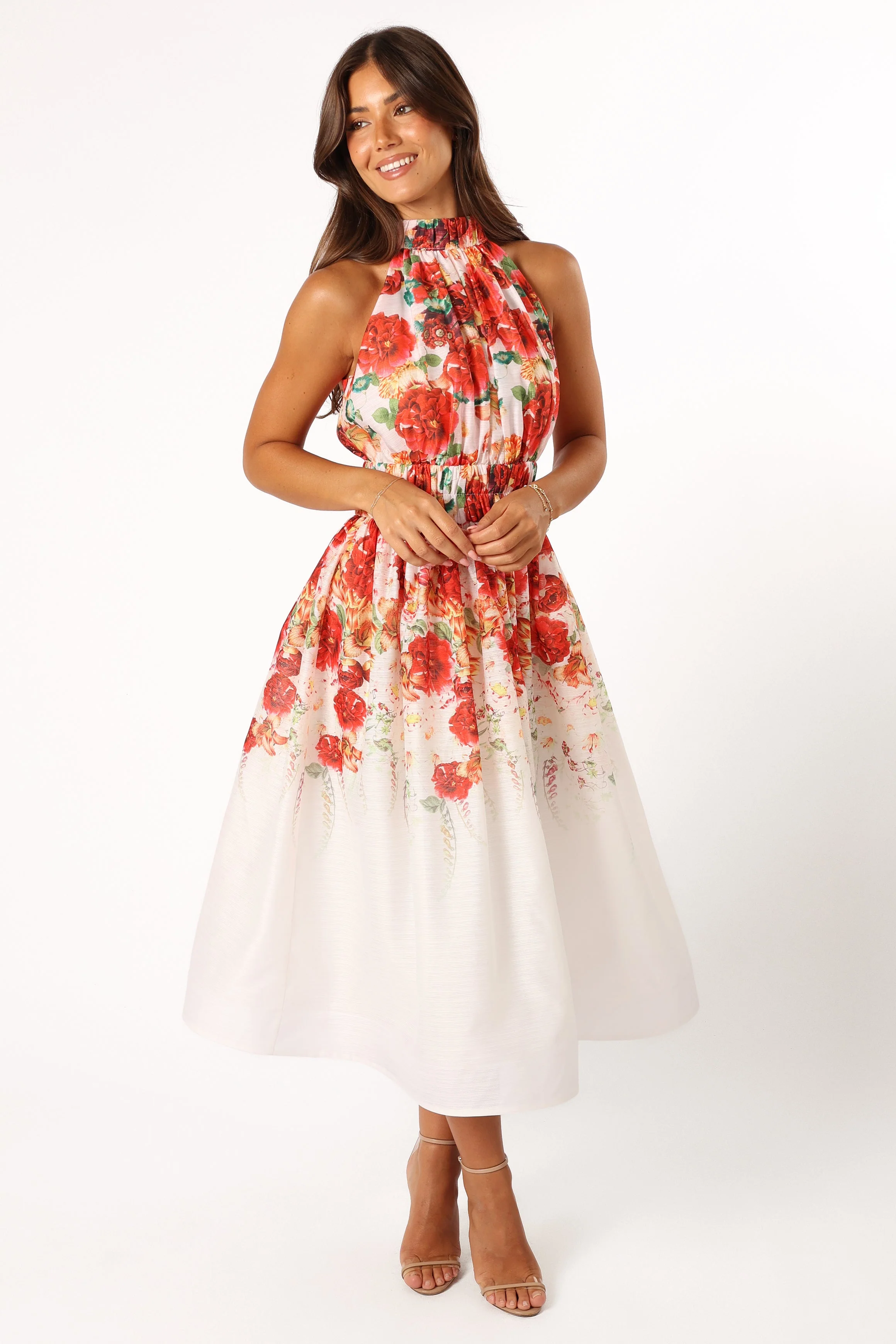 Pipps Halterneck Midi Dress - Multi