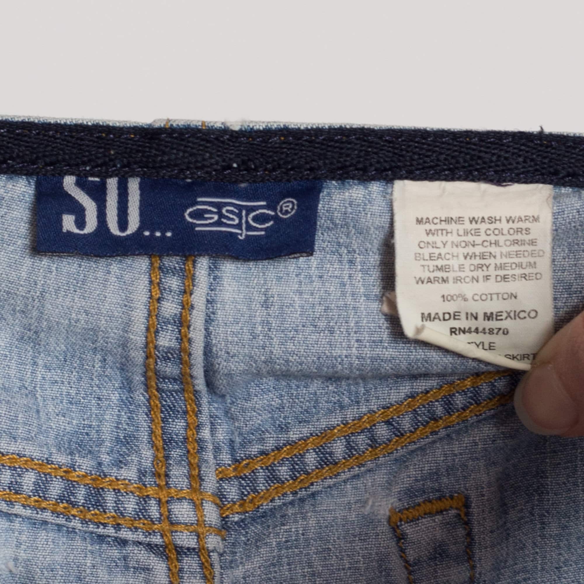 Small Y2K Low Rise Jean Mini Skirt