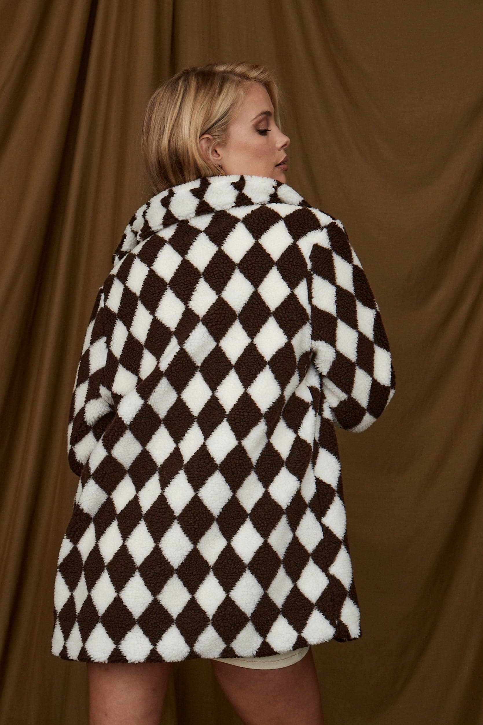 Diamante Brown Sherpa Jacket