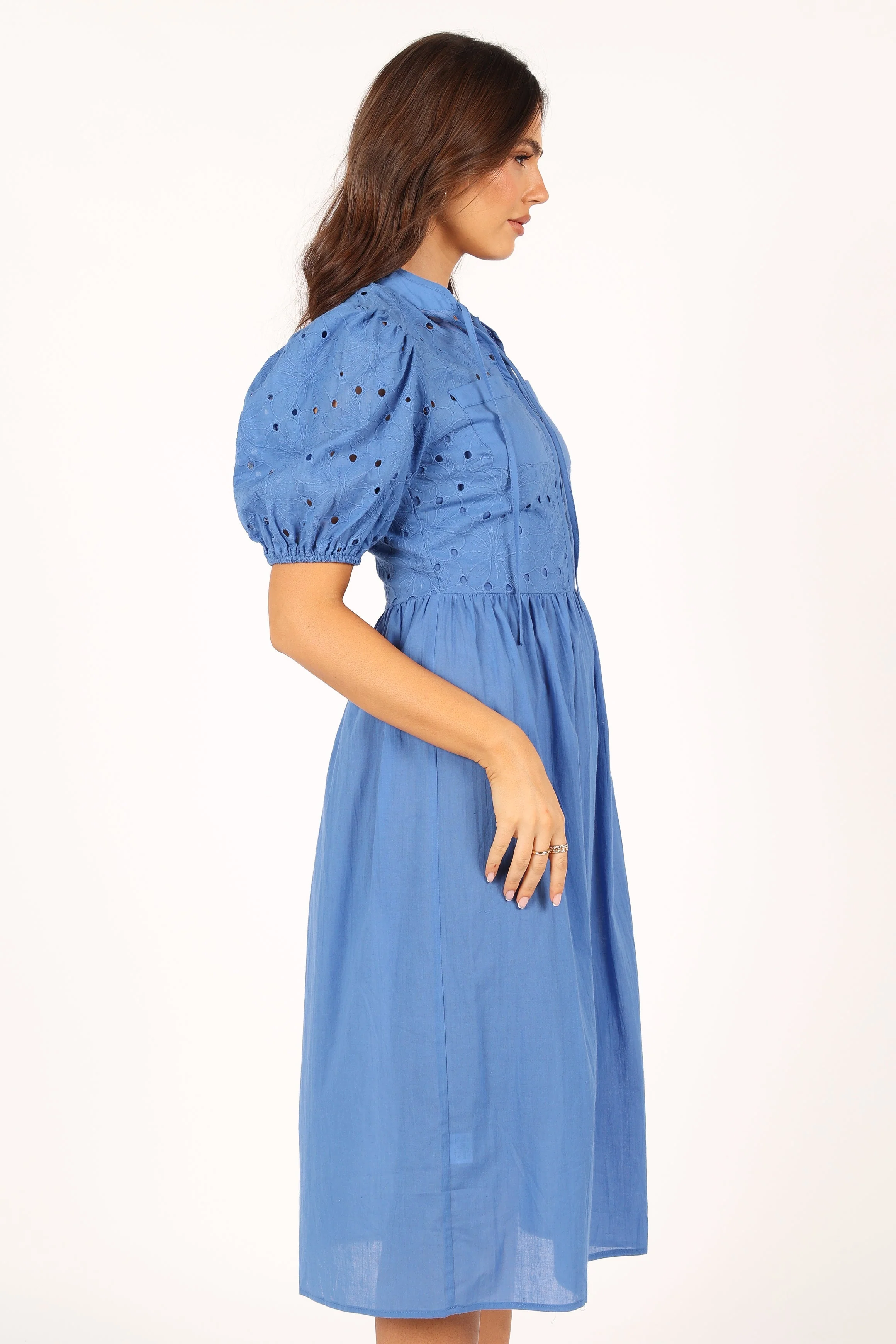 Rebekkah Midi Dress - Dusty Blue