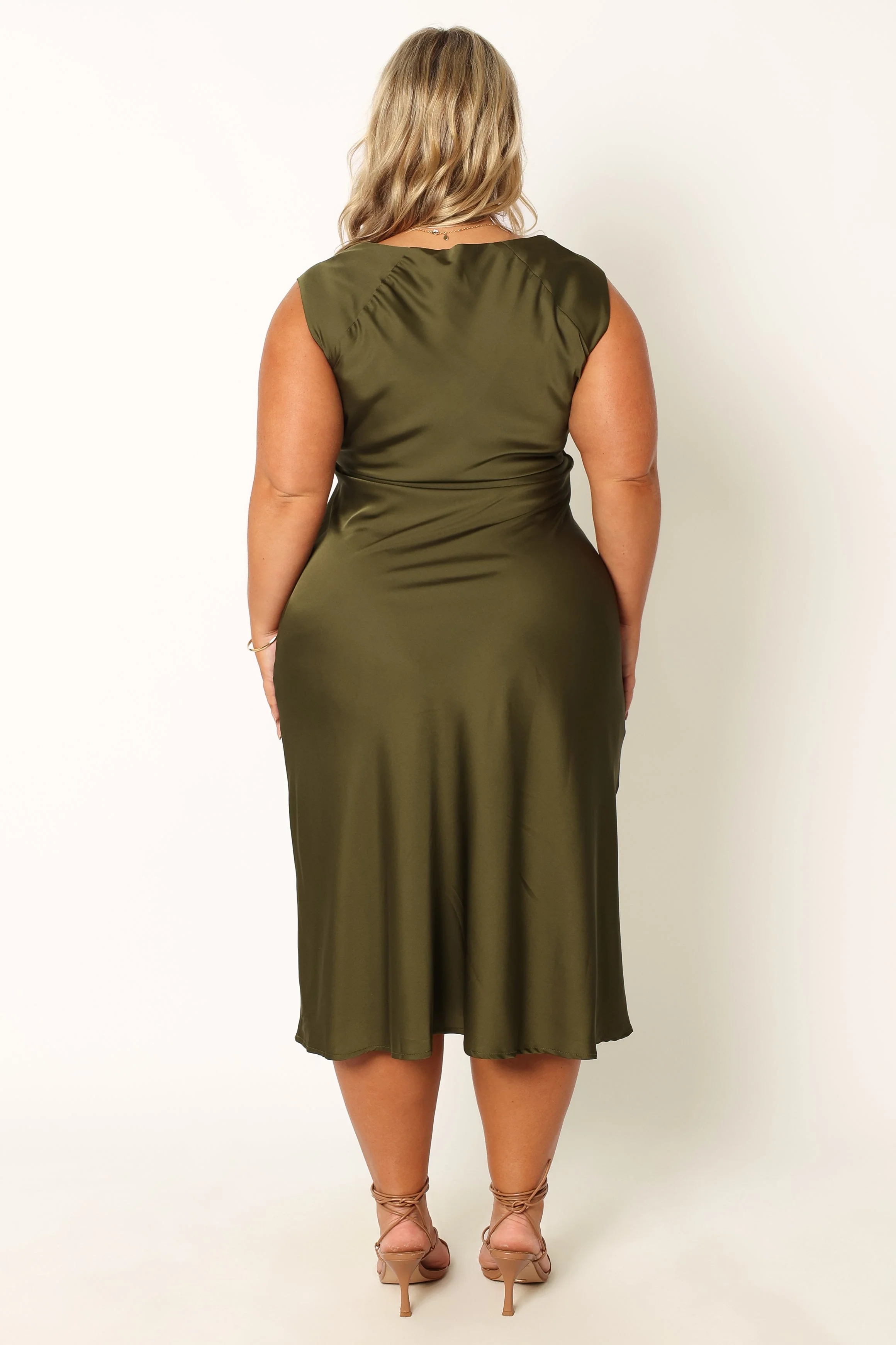 Natalia Mid Slip Dress - Olive