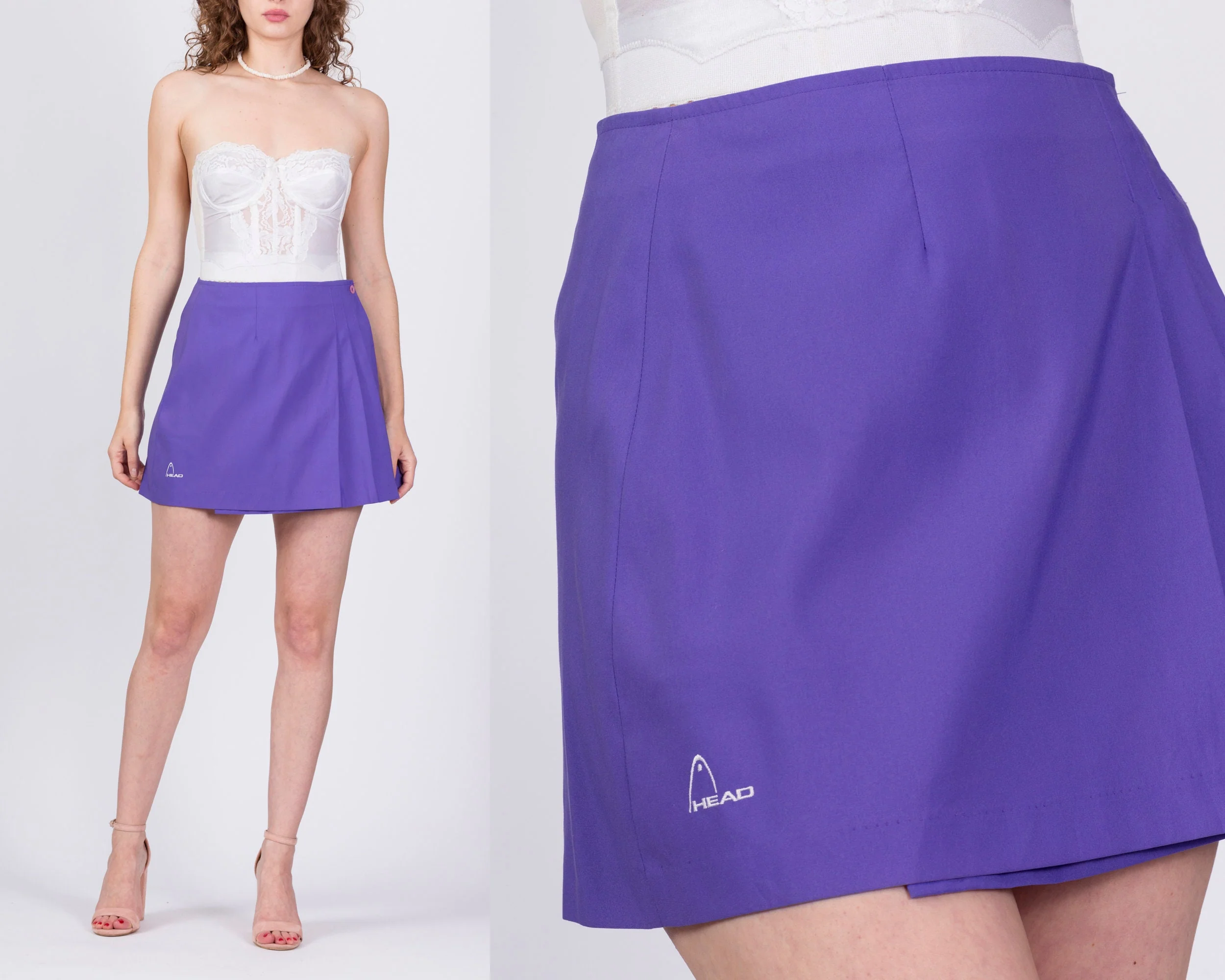 Vintage Purple Tennis Mini Skirt - Medium, 28