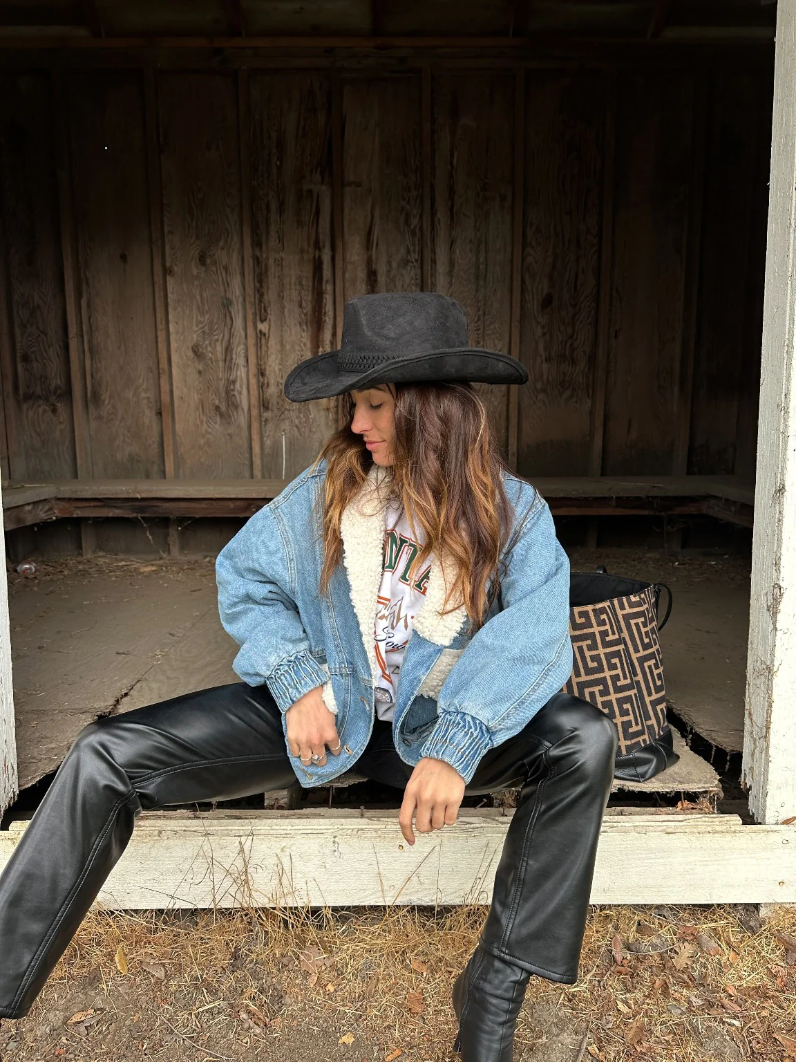 Kenzie Denim and Sherpa Jacket