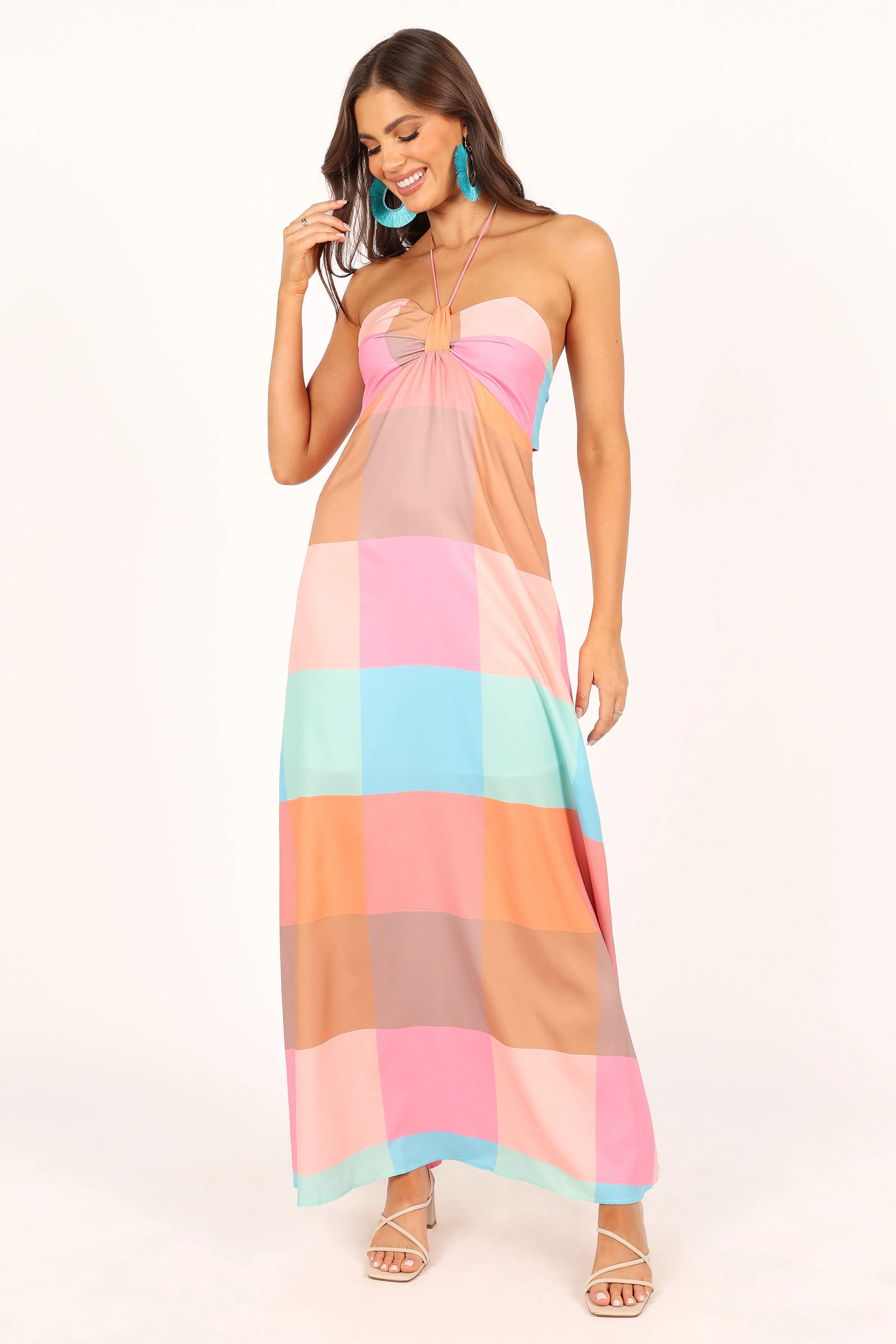 Sundae Halterneck Maxi Dress - Multicoloured