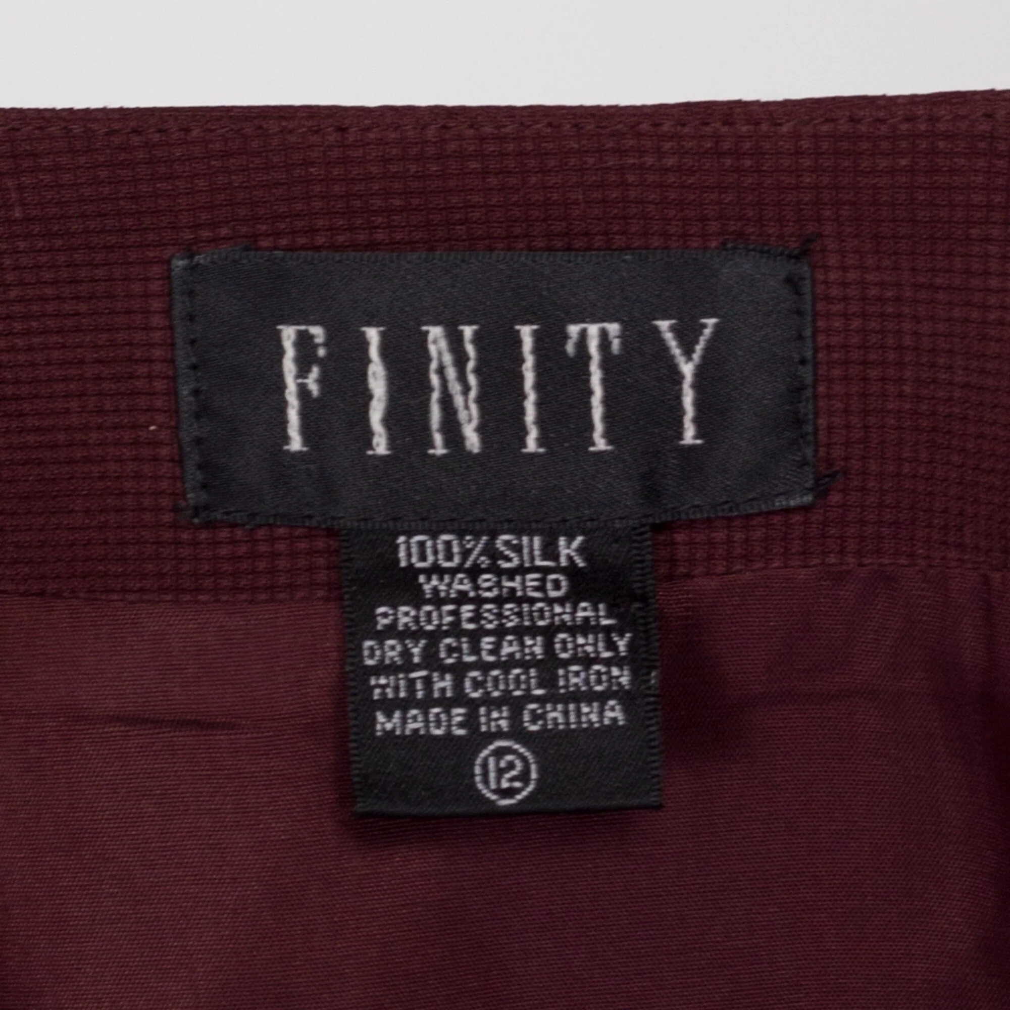 Med-Lrg 90s Maroon Silk Wrap Skirt 29.5