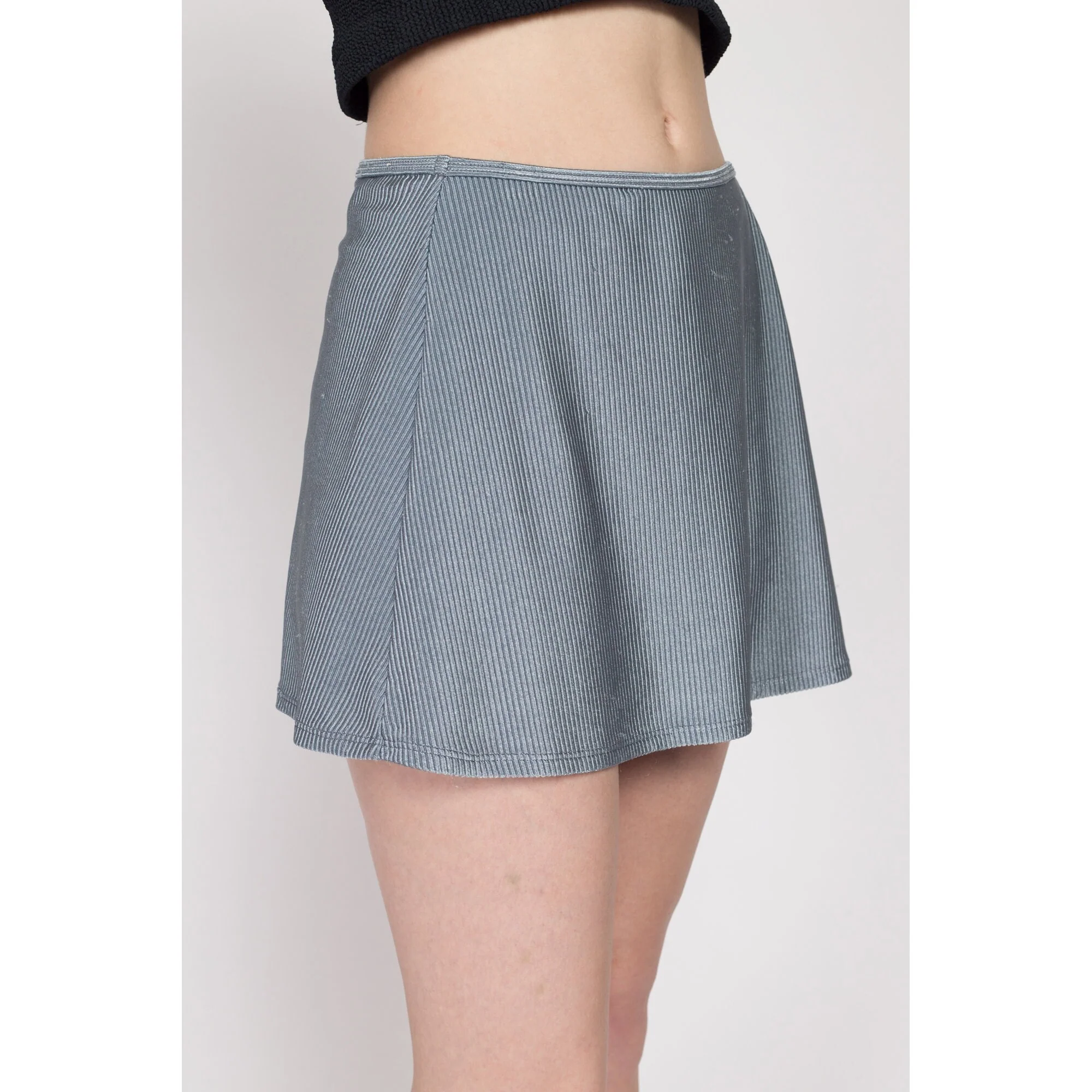 Sm-Med Y2K High Slit Micro Mini Skirt