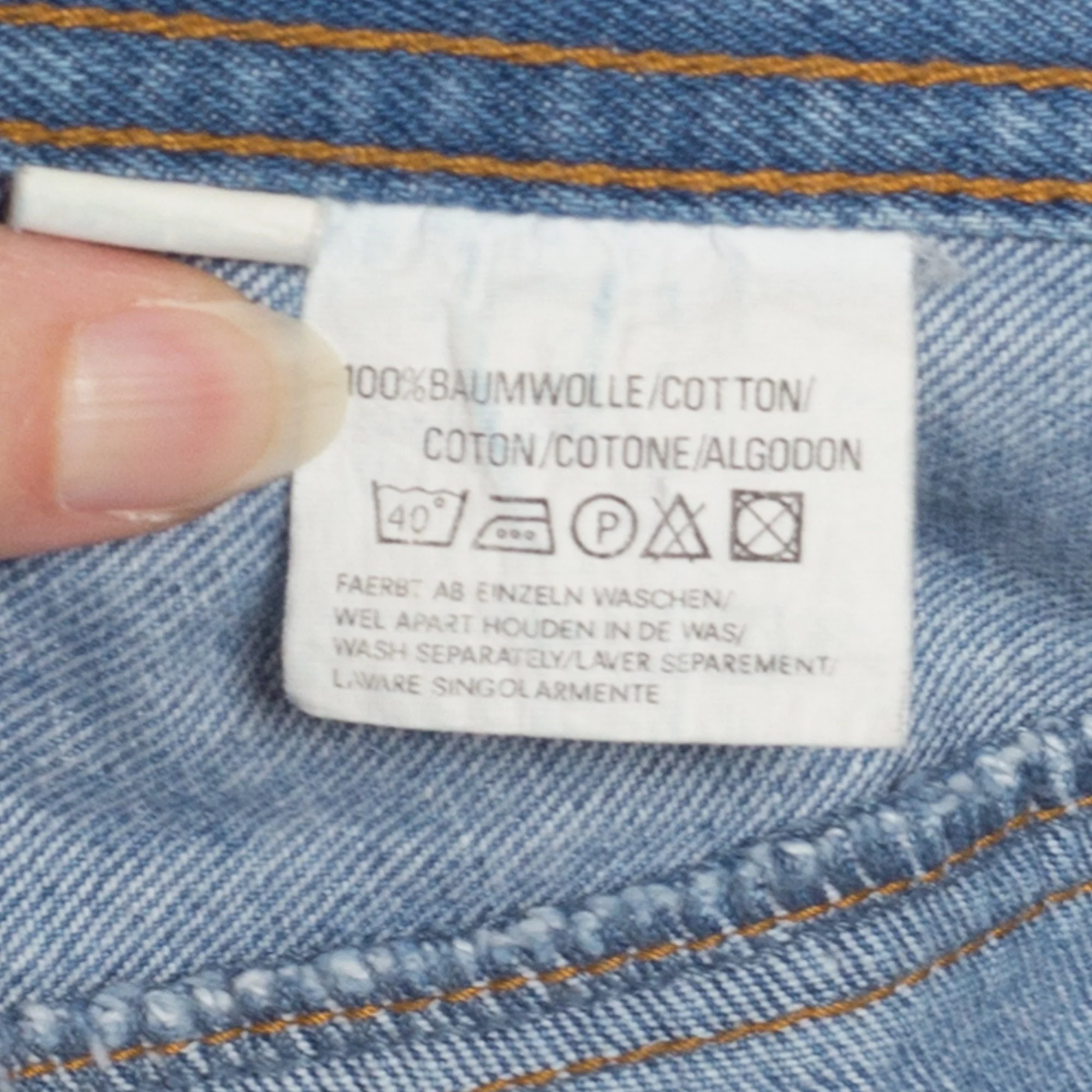 Small 90s Light Wash Denim Mini Skirt 26