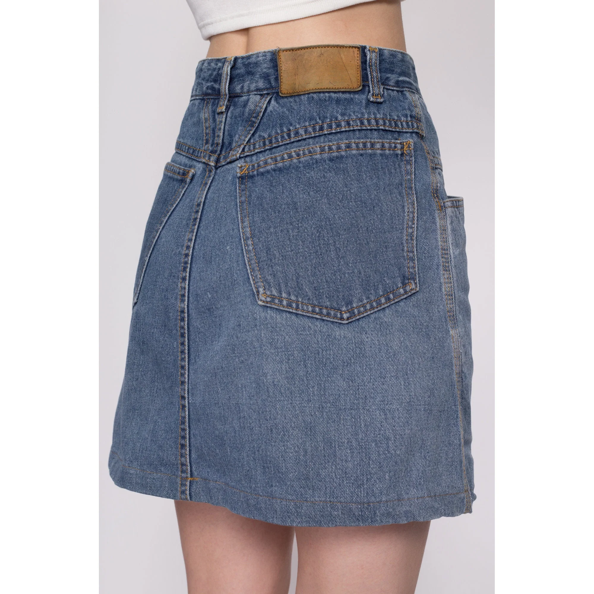 Small Vintage 90s Marithe Francois Girbaud Jean Mini Skirt 26