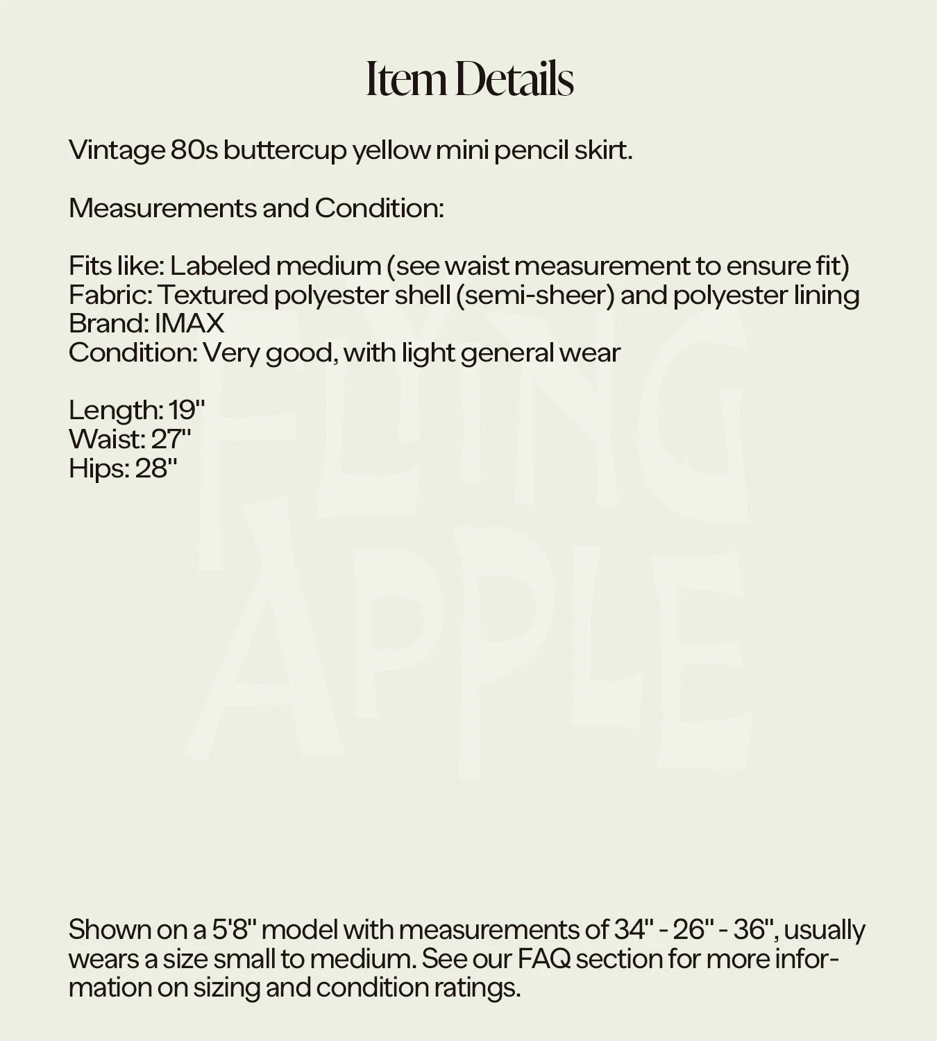 80s Buttercup Yellow Mini Skirt - Medium, 27
