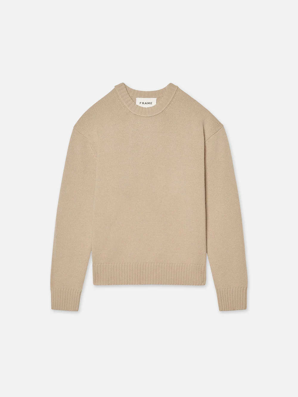 The Cashmere Crewneck Sweater -- Sand Beige