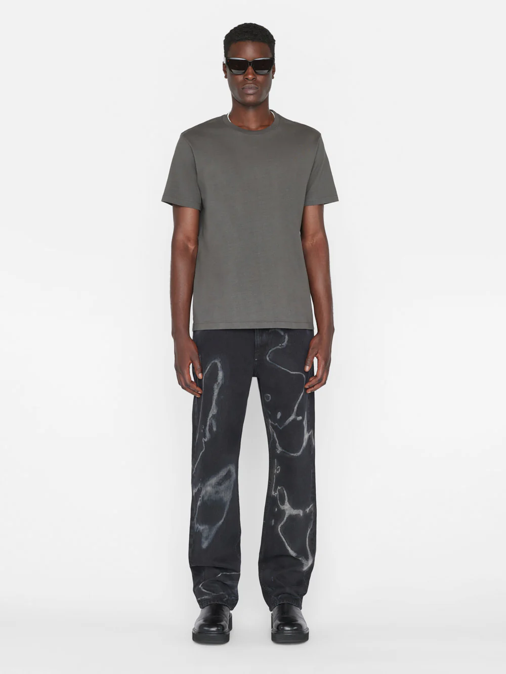 FRAME Logo Tee -- Charcoal Grey