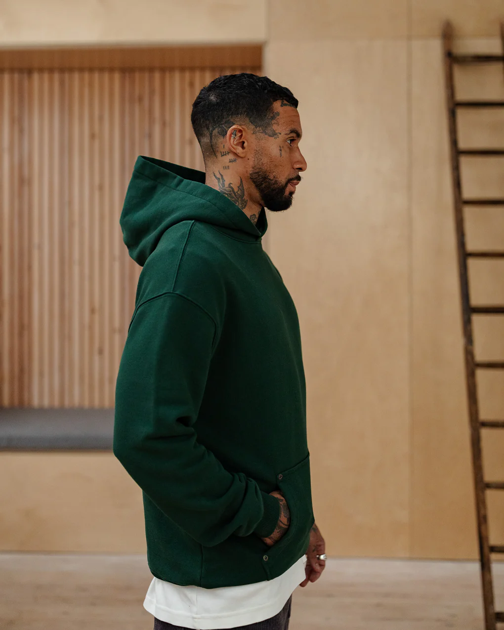 Carver Heavy Workwear Hoodie - Forest Green