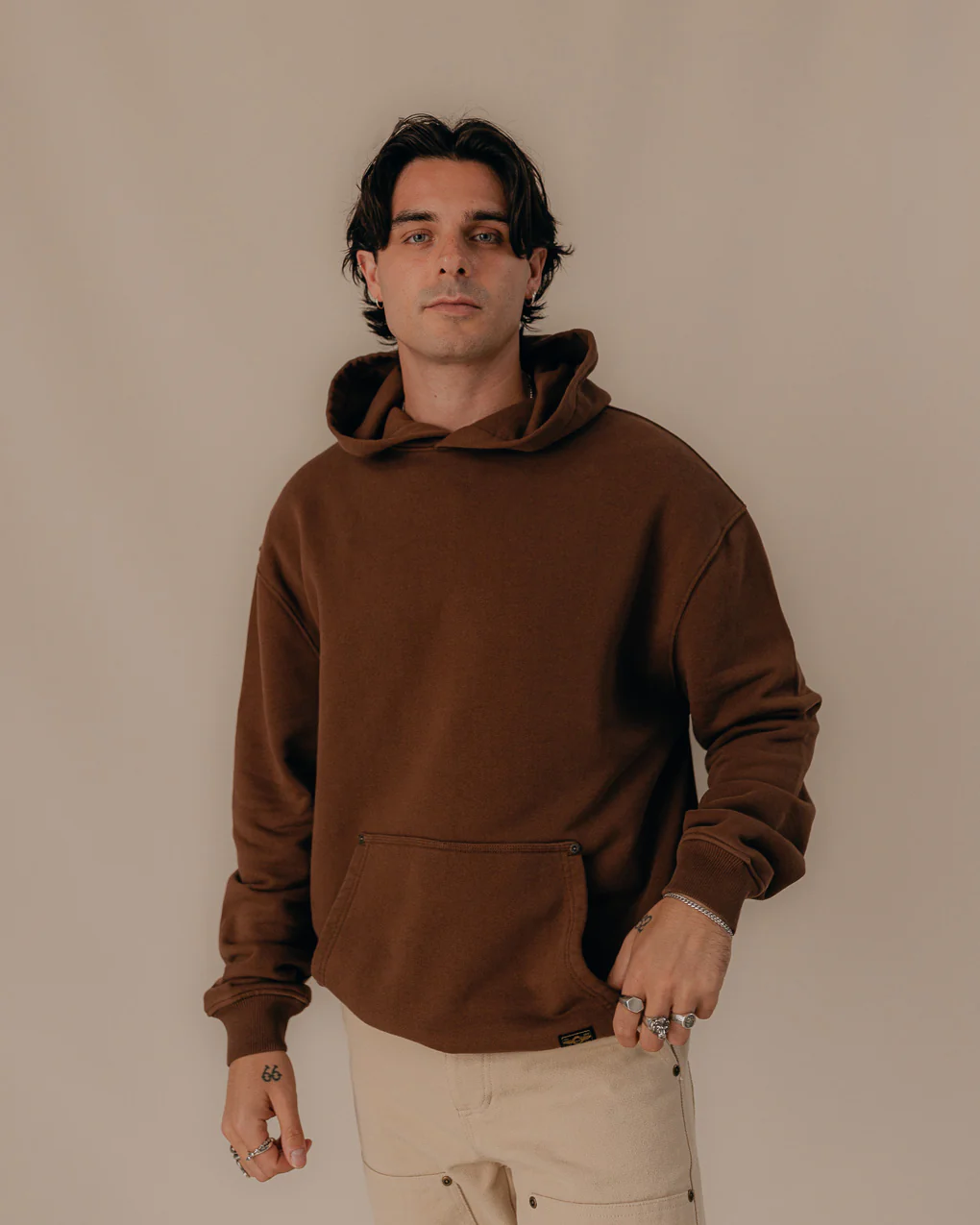 Carver Heavy Workwear Hoodie - Cocoa Brown