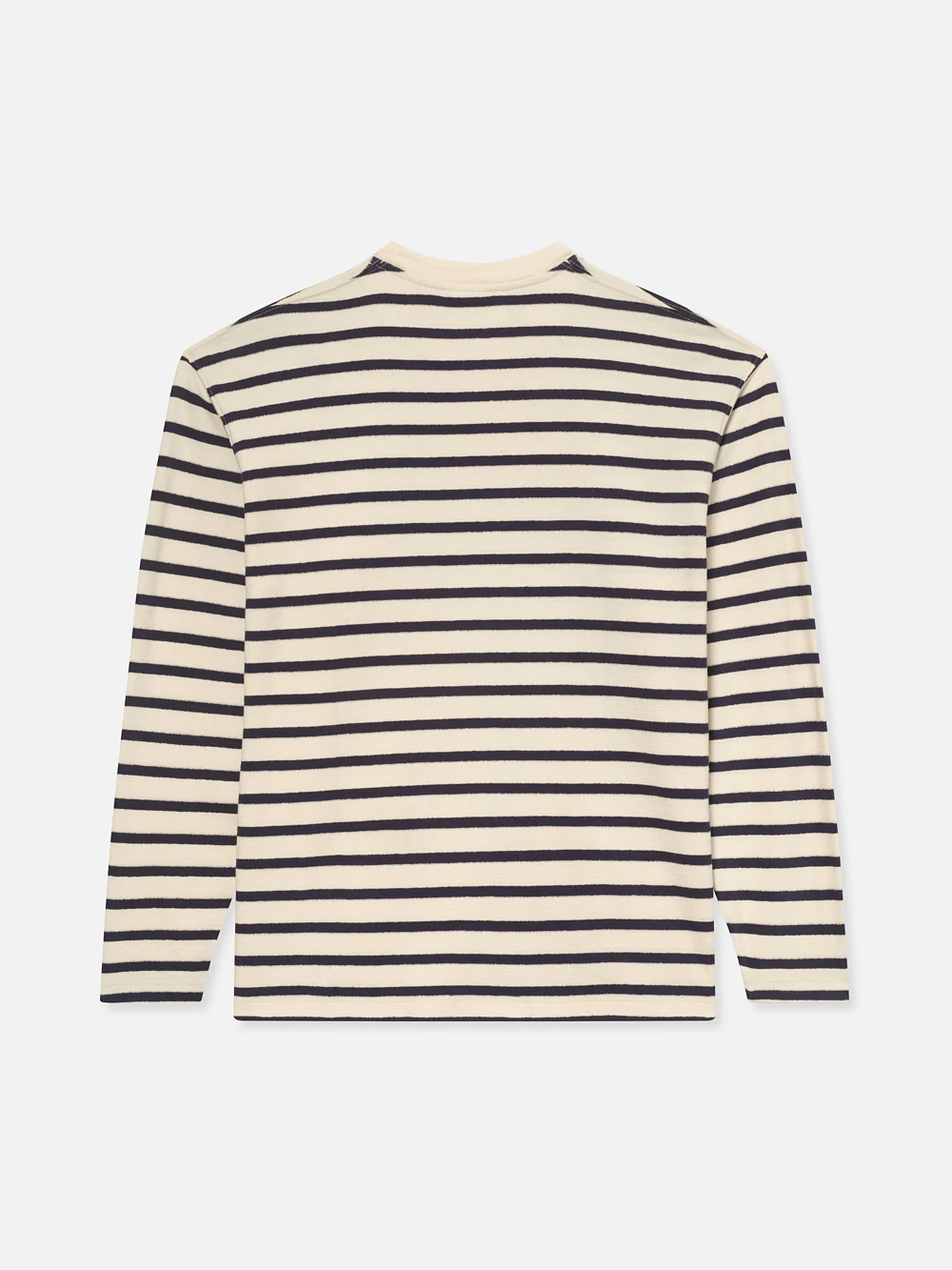 Long Sleeve Relaxed Striped Tee -- Dark Navy Stripe