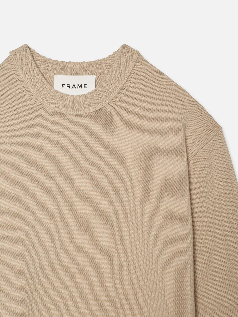 The Cashmere Crewneck Sweater -- Sand Beige