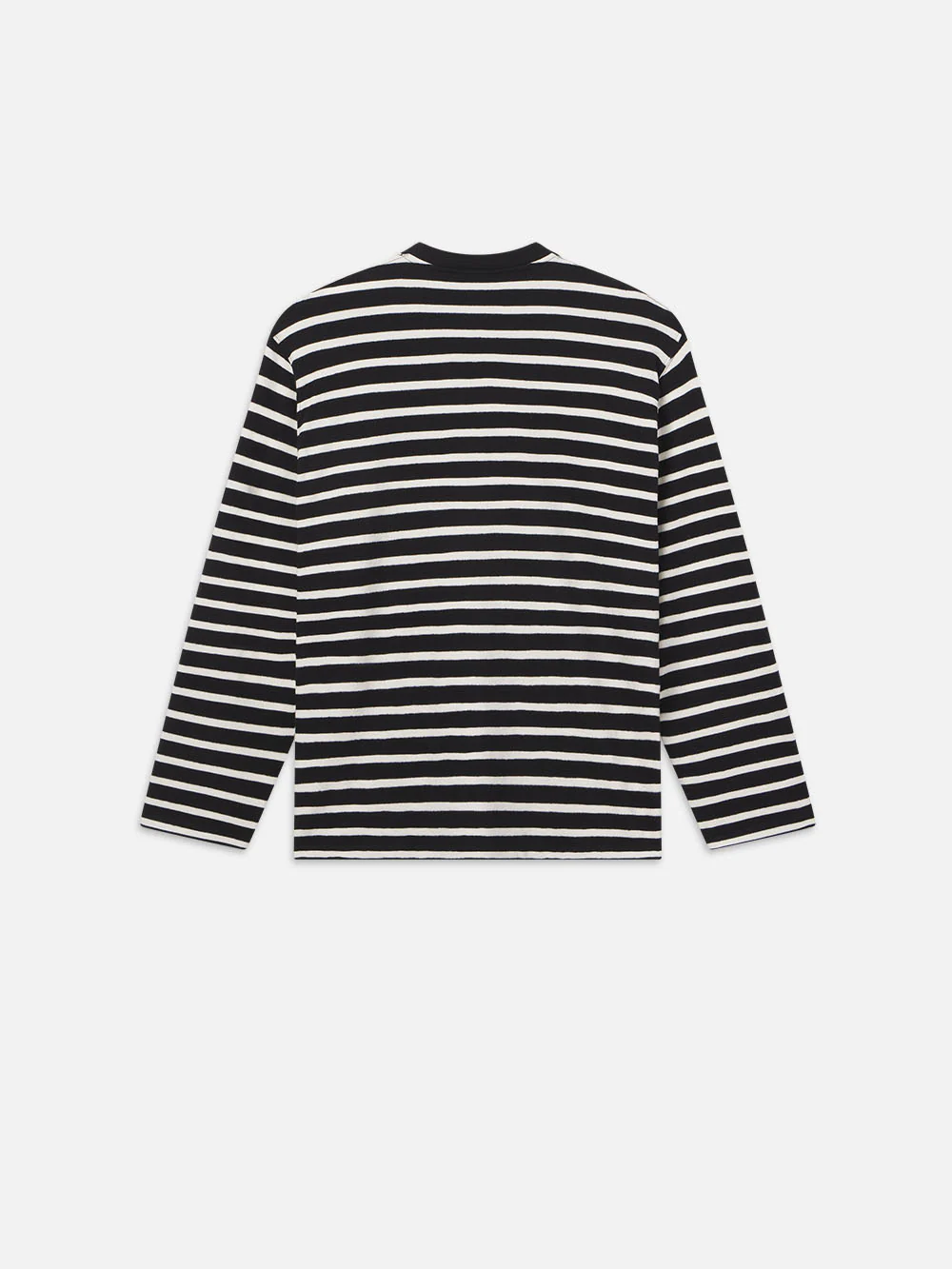 Long Sleeve Relaxed Striped Tee -- Black/Off White