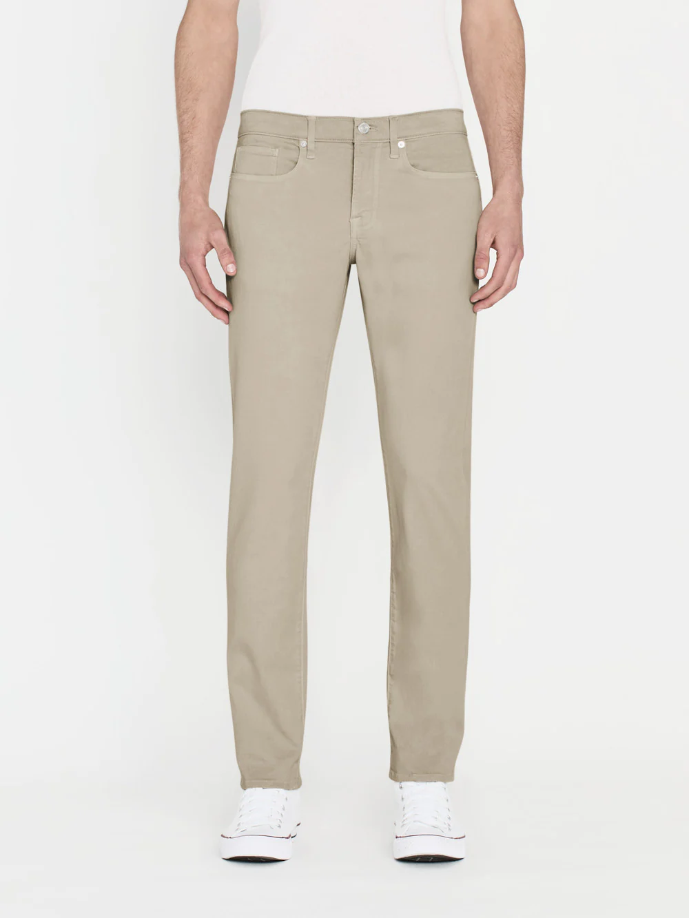 L'Homme Slim Brushed Twill -- Mineral Grey