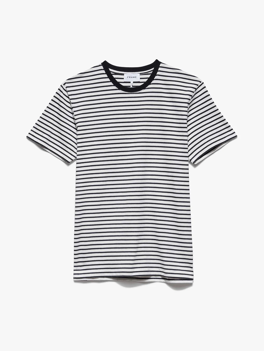 FRAME Stripe Tee -- Blanc/Noir