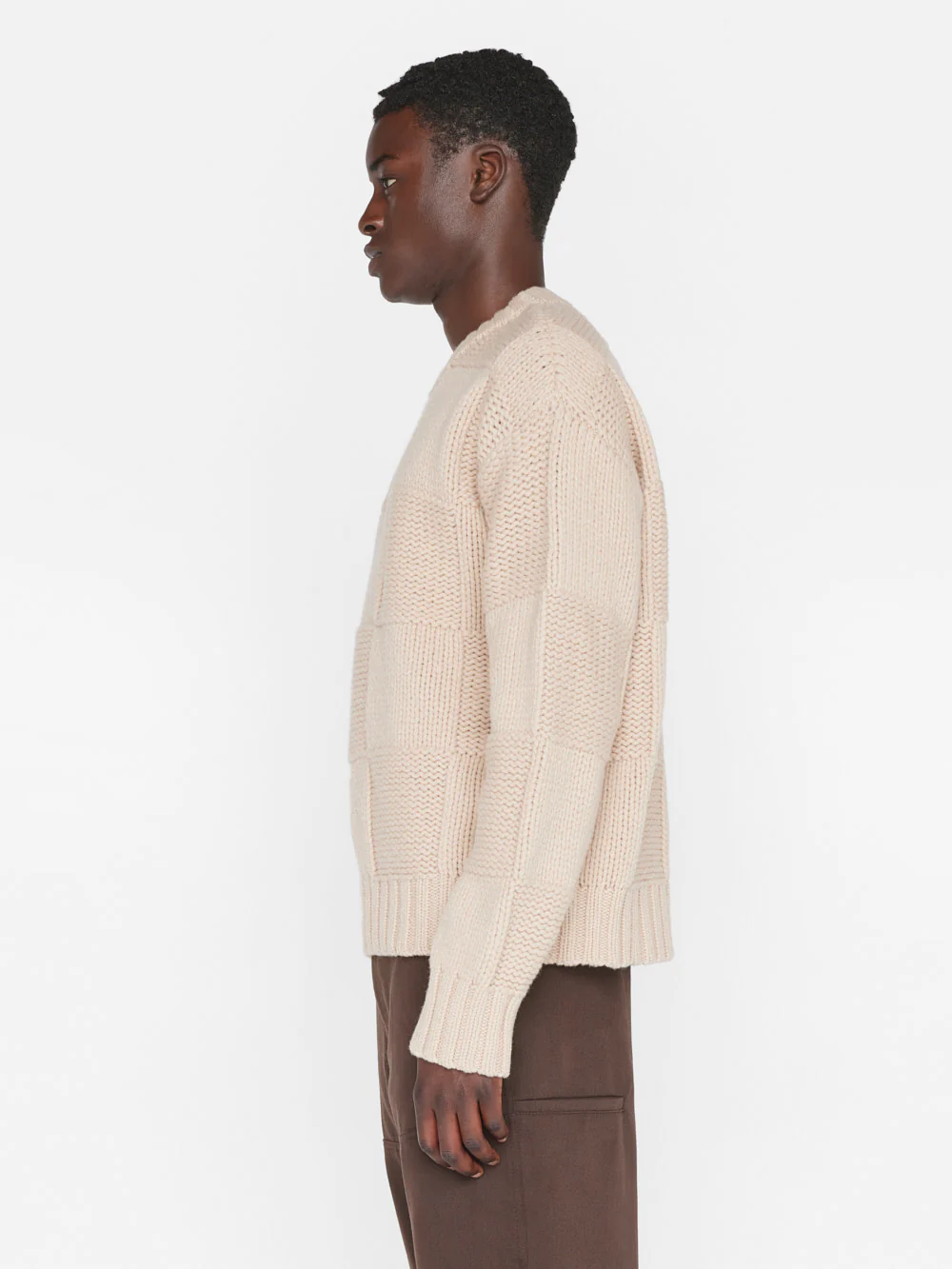 Grid Sweater -- Oatmeal