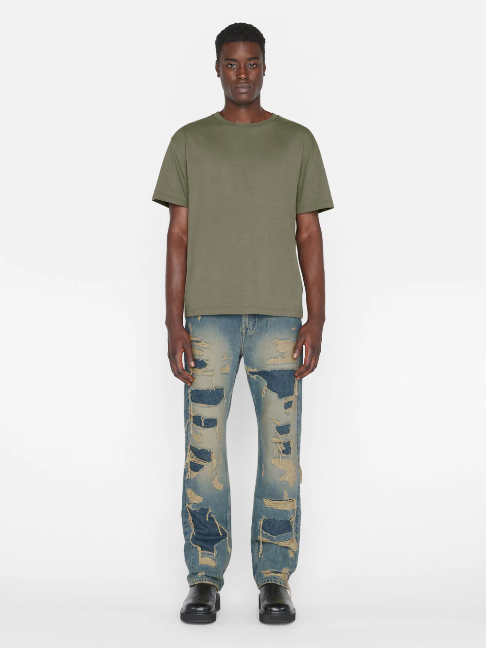 Relaxed Vintage Washed Tee -- Washed Khaki Green