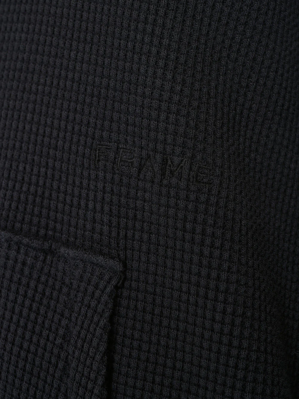 Waffle Textured  Hoodie -- Noir