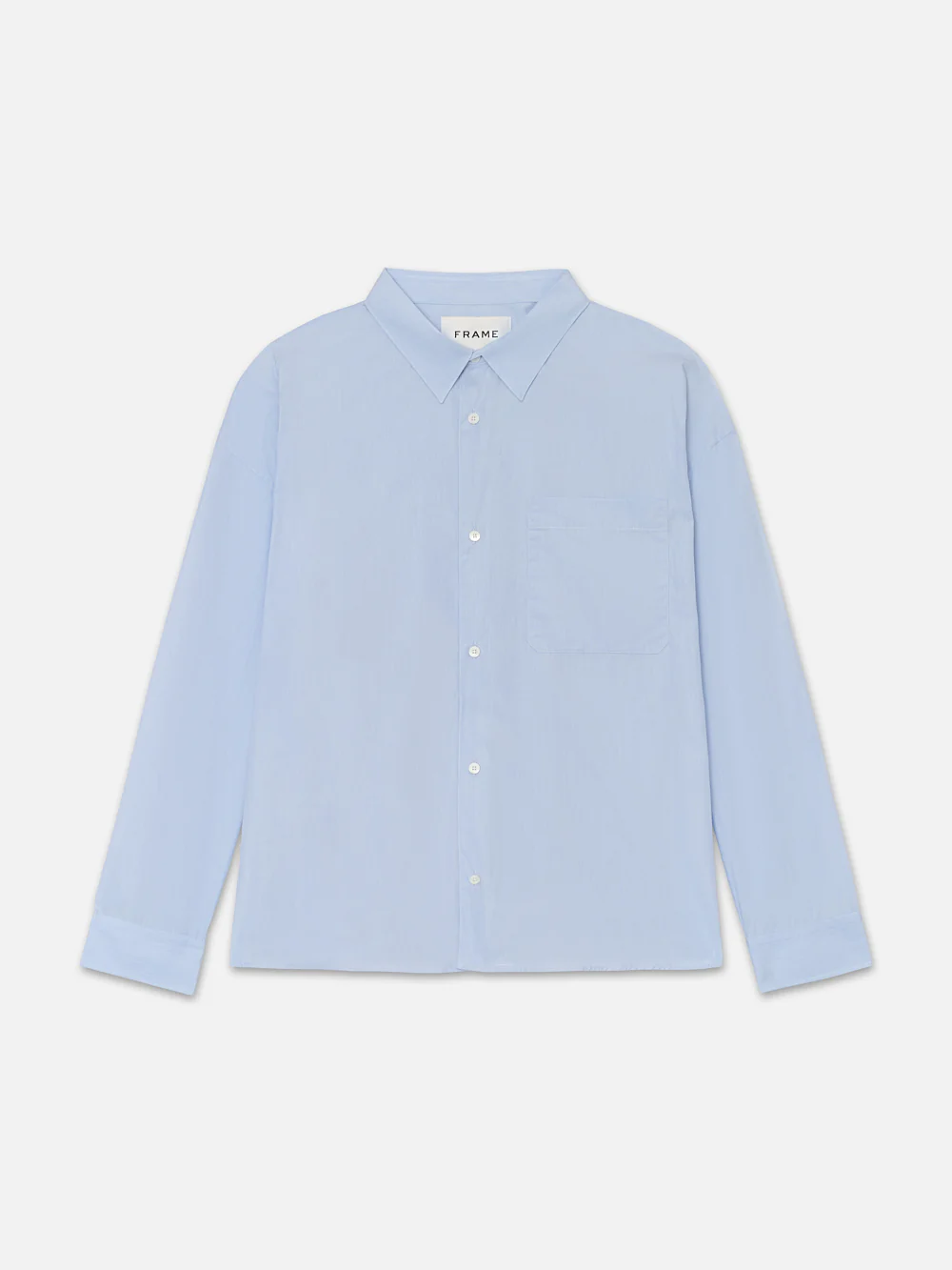 Relaxed Cotton Shirt -- Light Blue