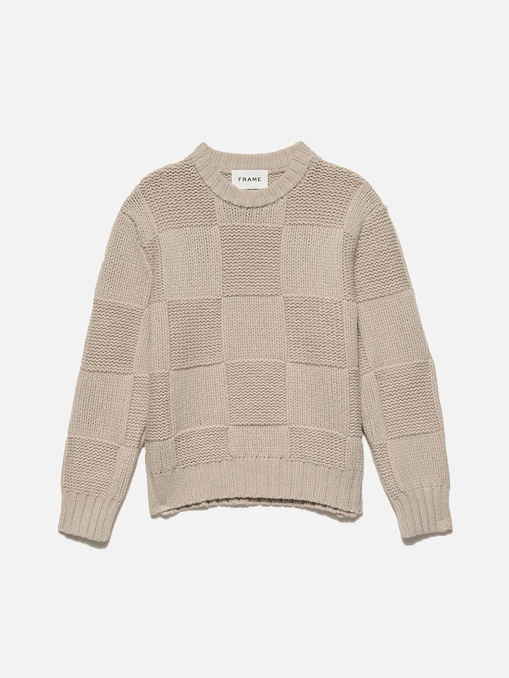 Grid Sweater -- Oatmeal