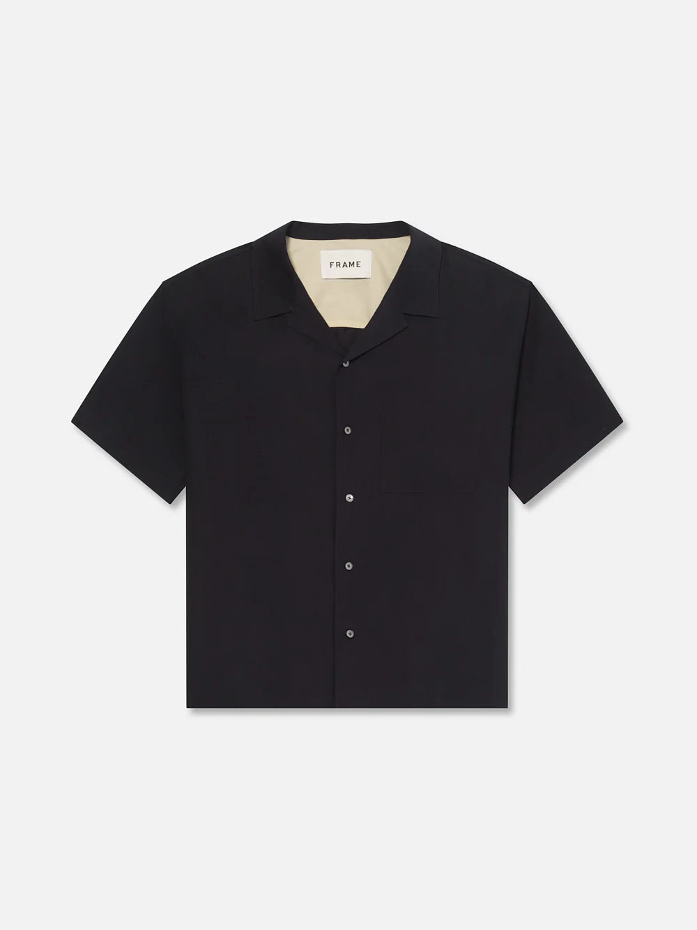 Short Sleeve Camp Collar Shirt -- Dark Navy