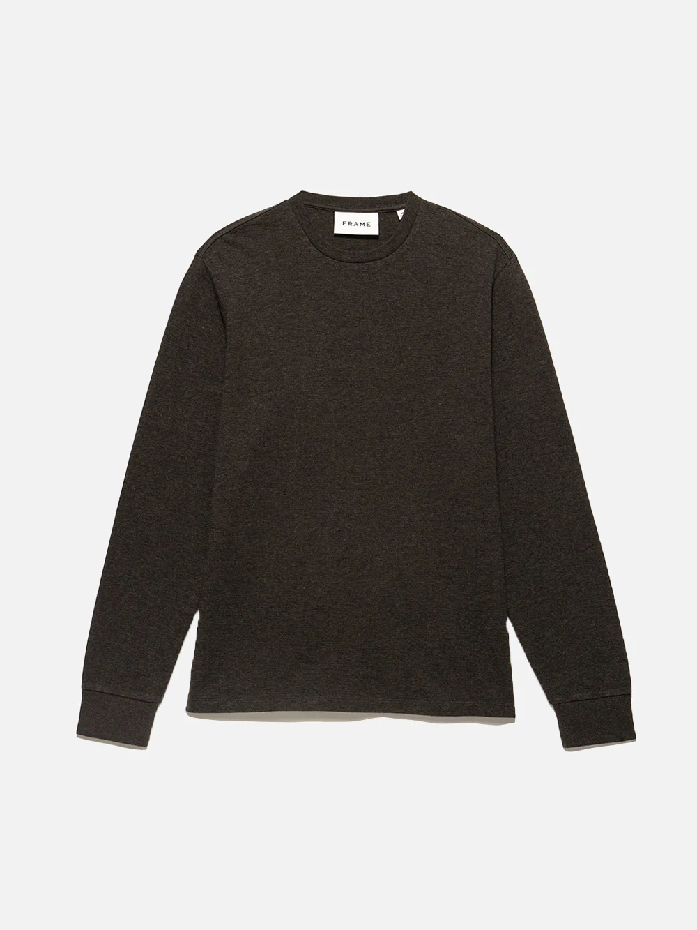 Duo Fold Long Sleeve Crew -- Heather Espresso