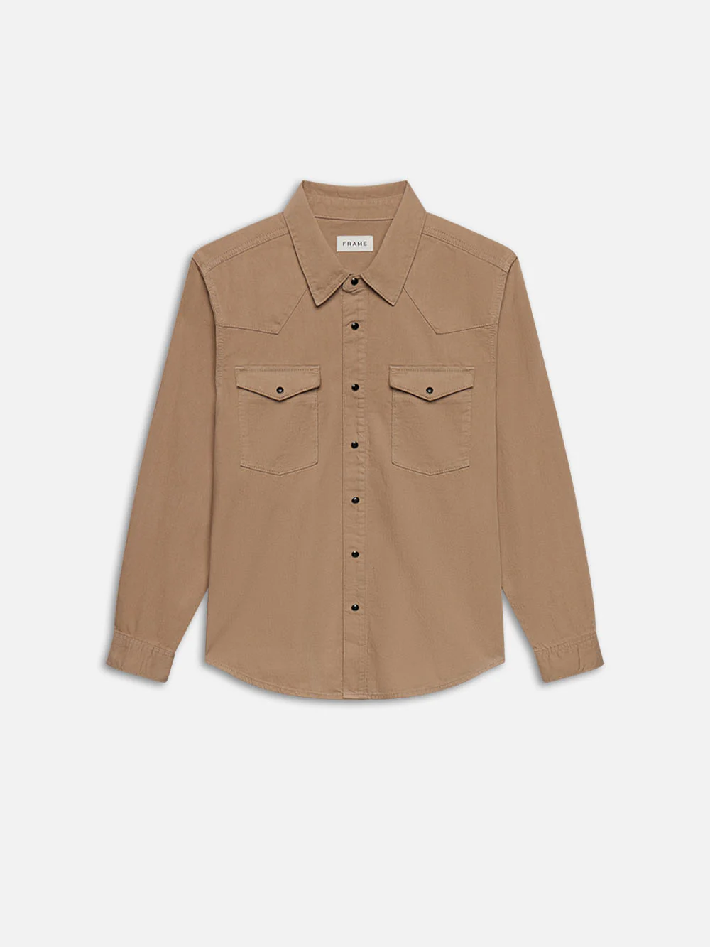 Western Denim Shirt -- Dark Beige