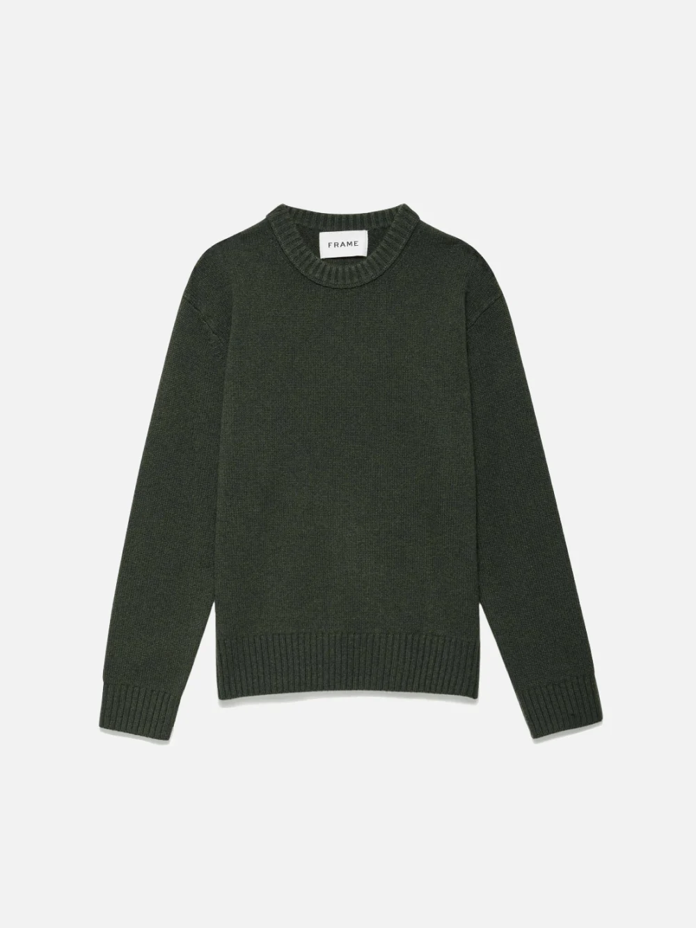 The Cashmere Crewneck Sweater -- Military Green