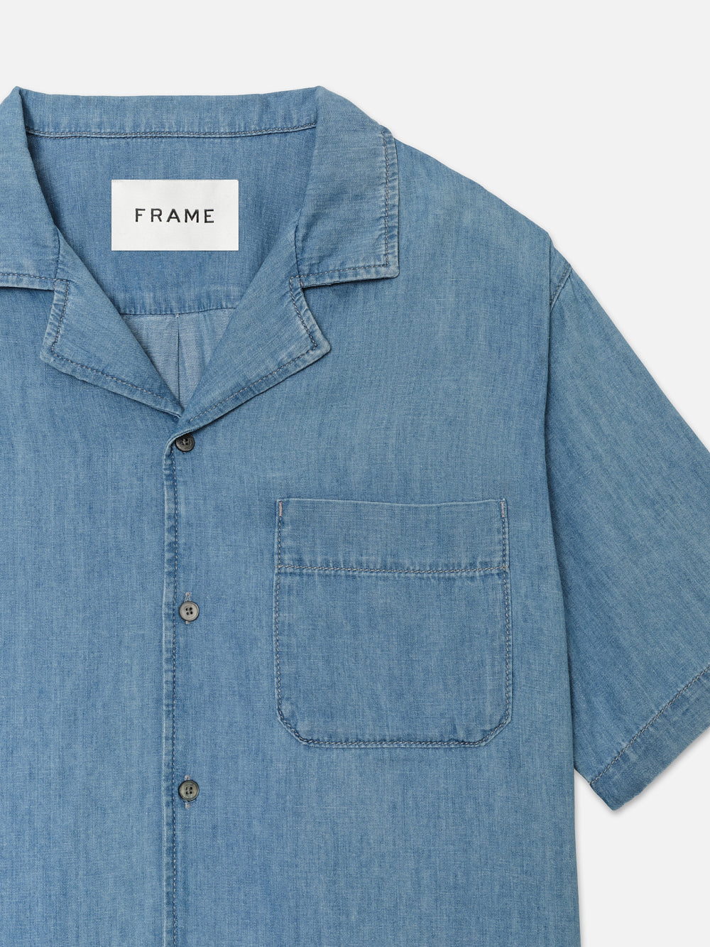 Chambray Camp Collar Shirt -- Midland