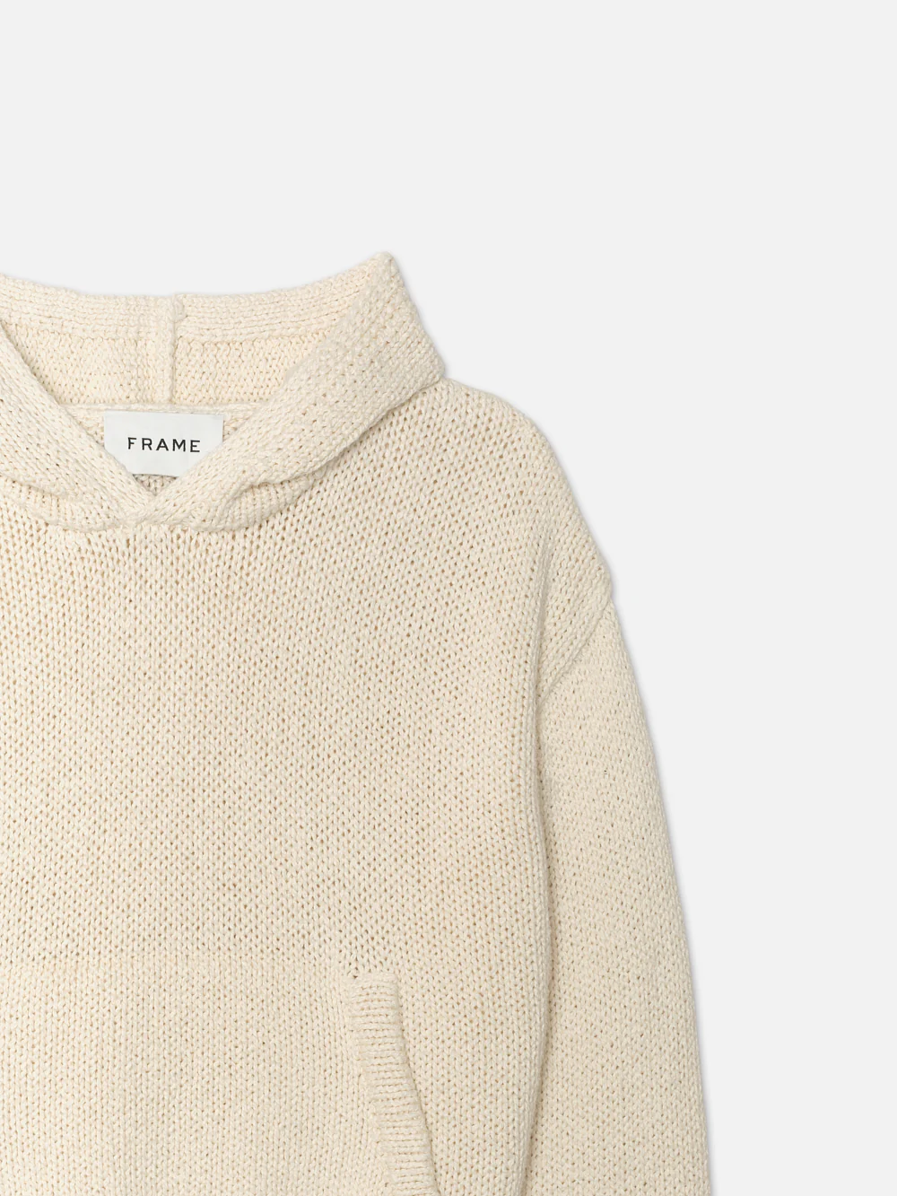 Chunky Hoodie Sweater -- White Canvas