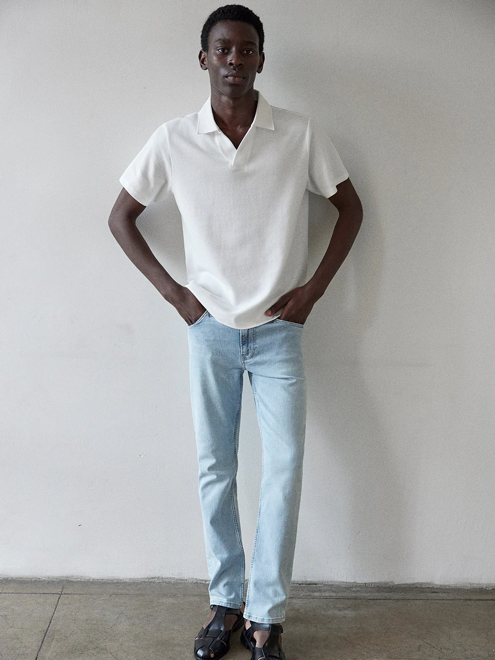 Jacquard Polo -- Off White