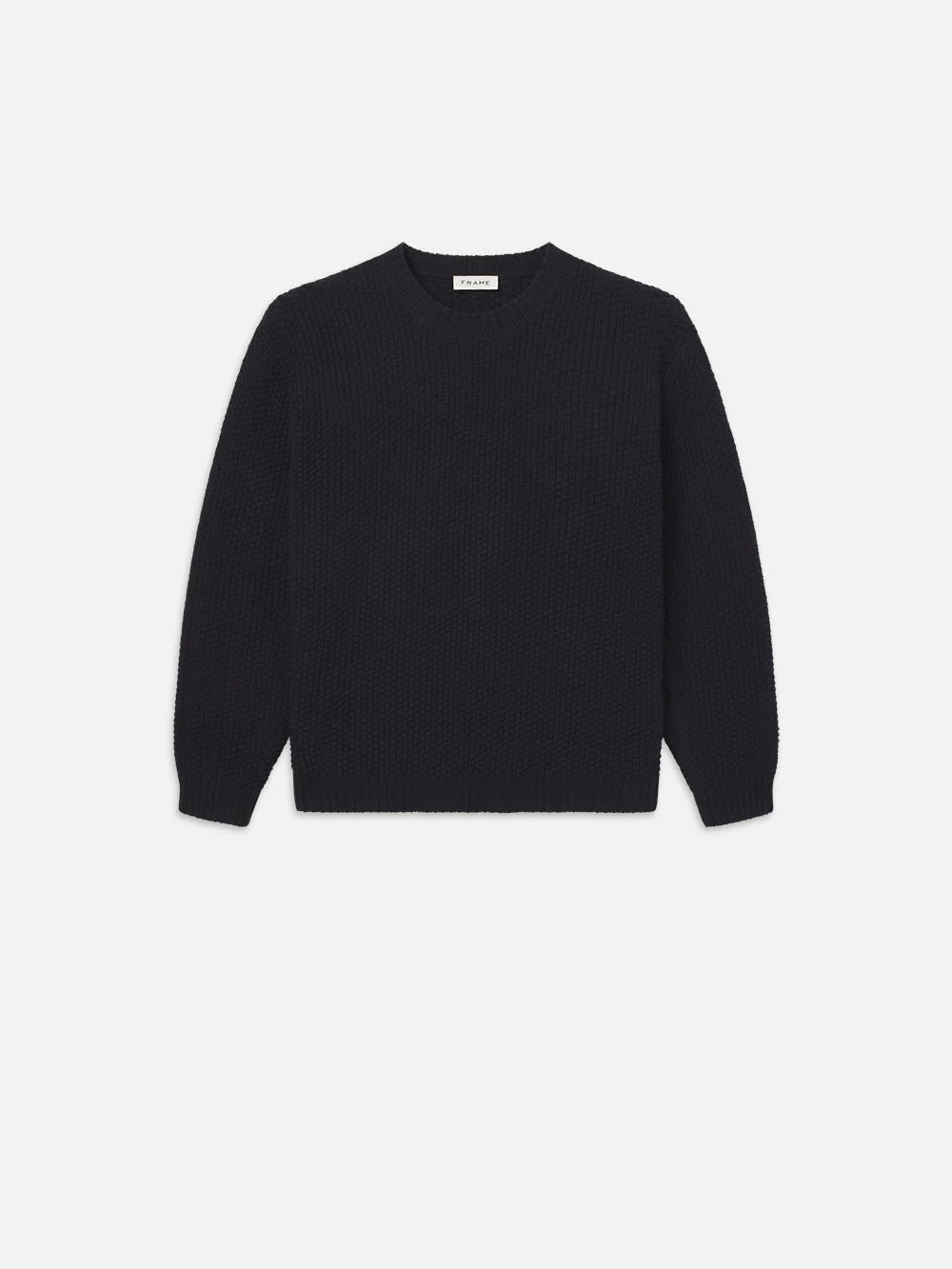 Wool Cashmere Textured Sweater  -- Dark Navy