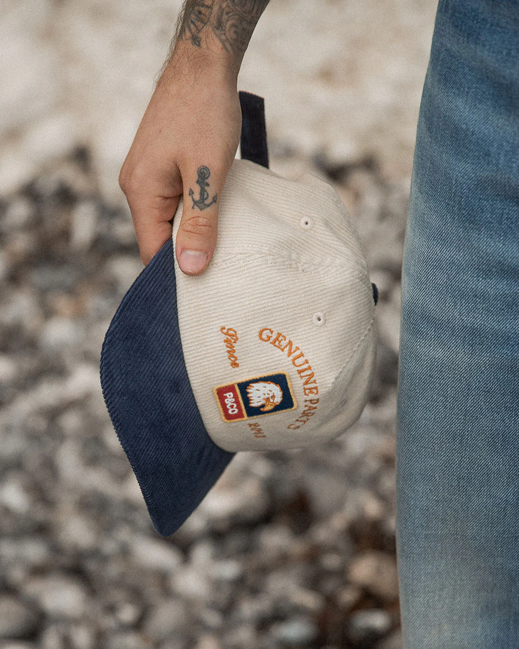 Genuine Parts Corduroy 5 Panel - Blue / Stone