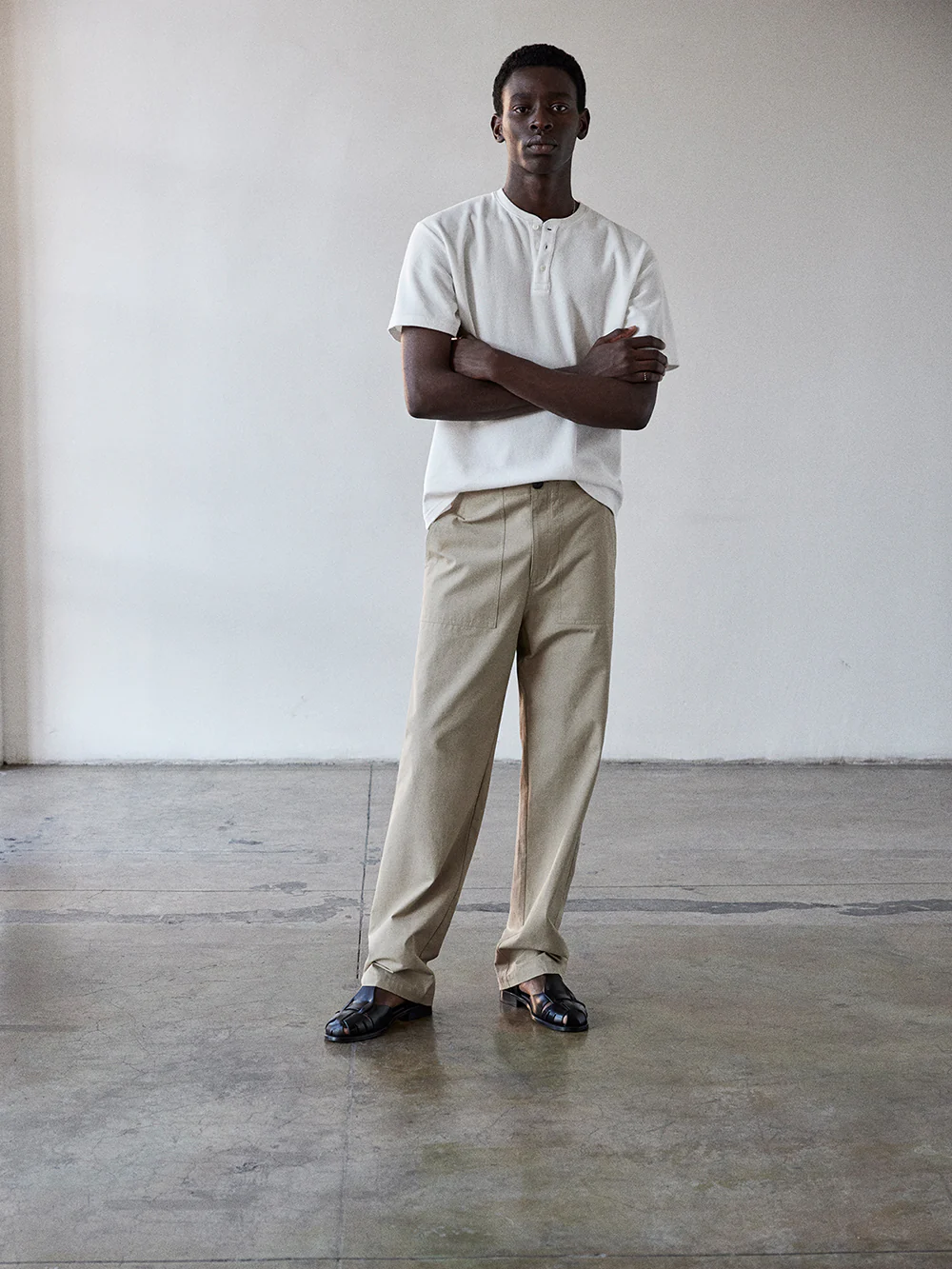 Patch Traveler Pants -- Dark Beige