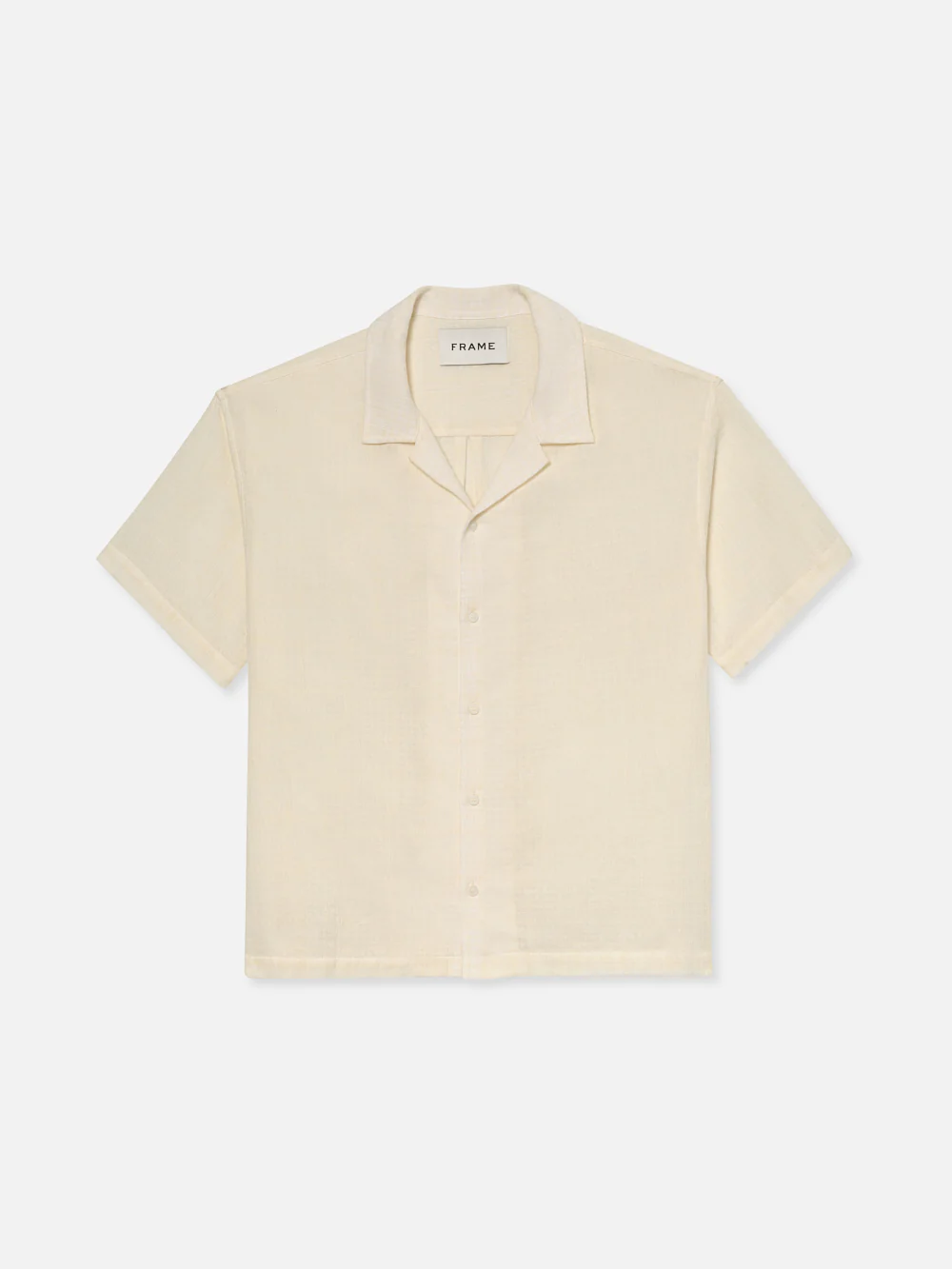 Short Sleeve Camp Collar Shirt -- Off White