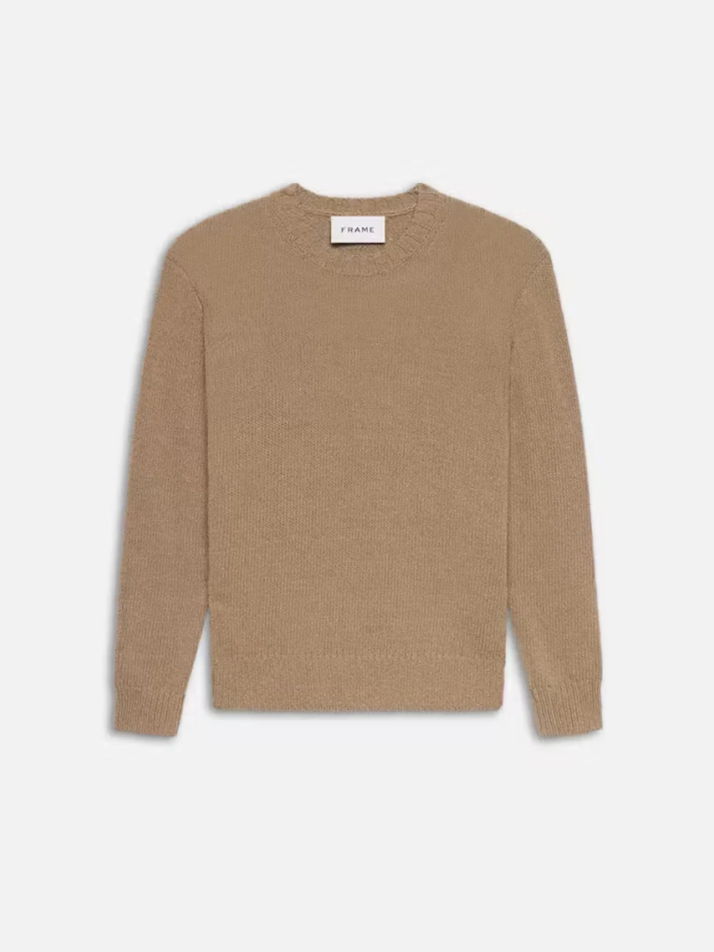 Rib Crewneck Sweater -- Light Brown