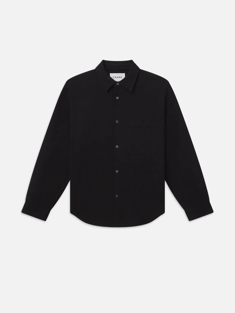 Waffle Textured Shirt -- Black