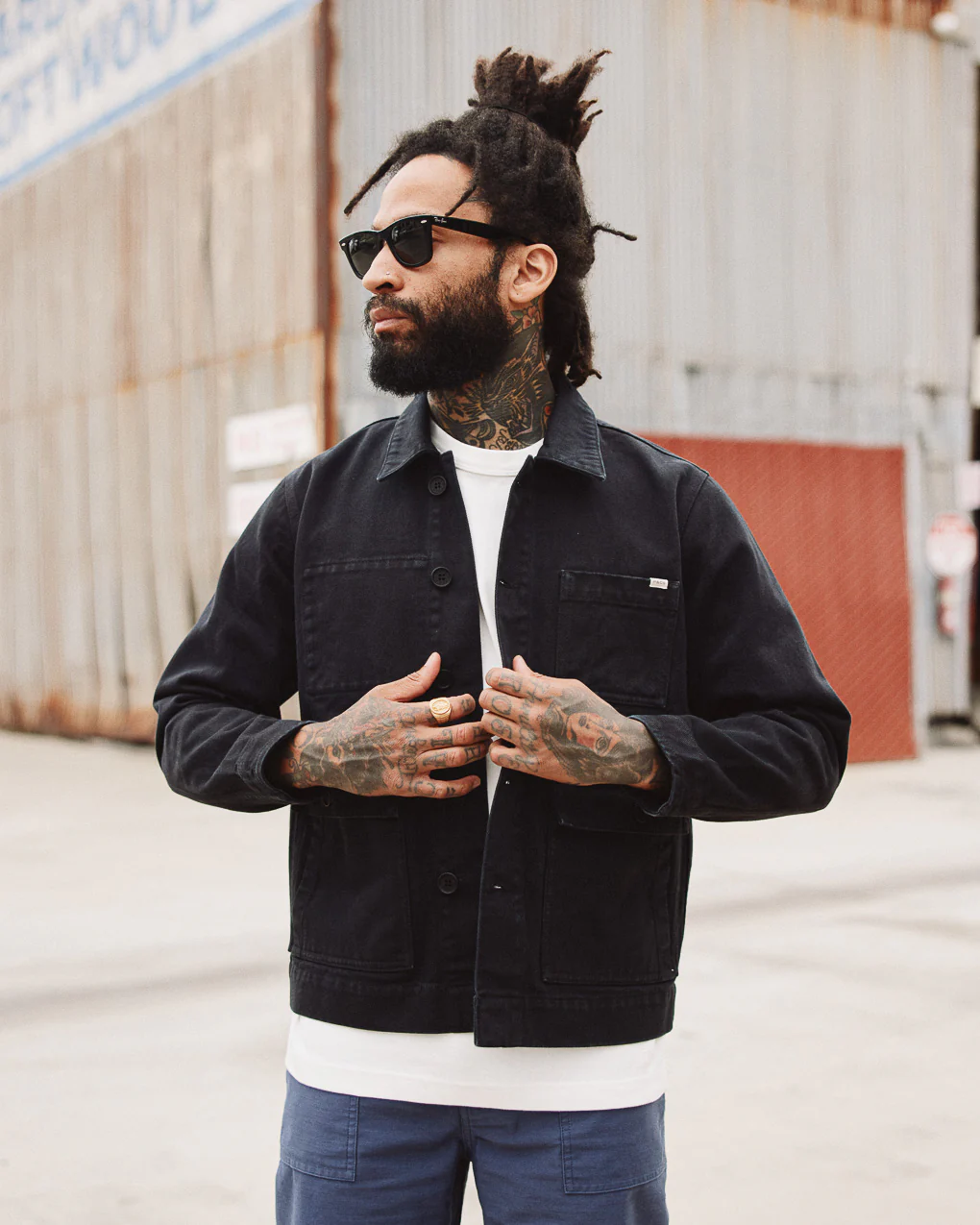 Colmore Chore Jacket - Washed Black