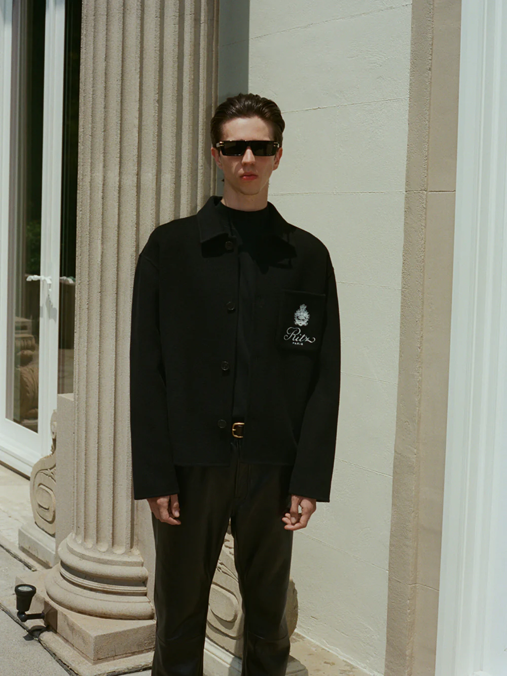 Ritz Men's Wool Shirt -- Black